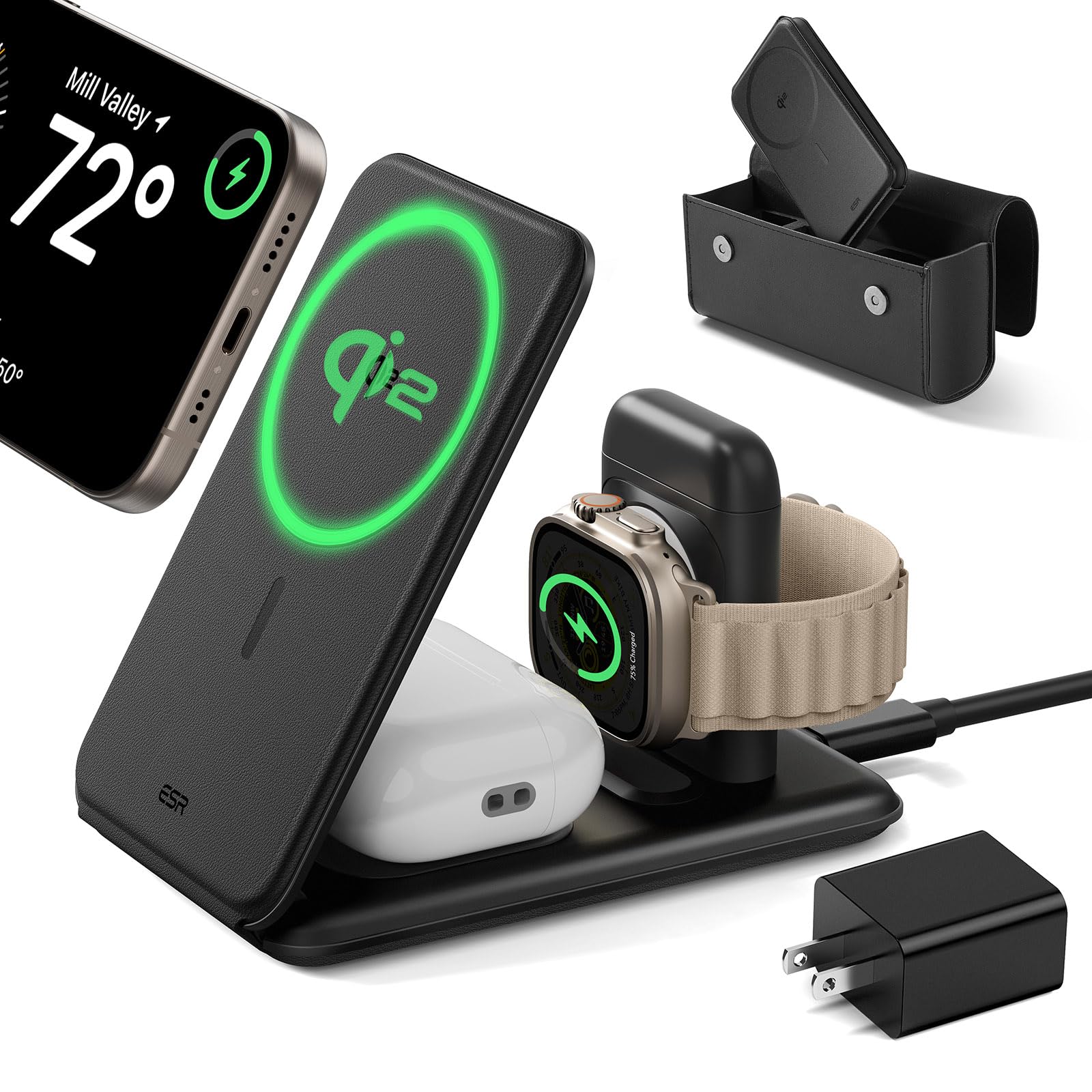 Foto 1 | Estación De Carga Esr Qi2 3 En 1 Para Apple Con Magsafe 15w - Venta Internacional.