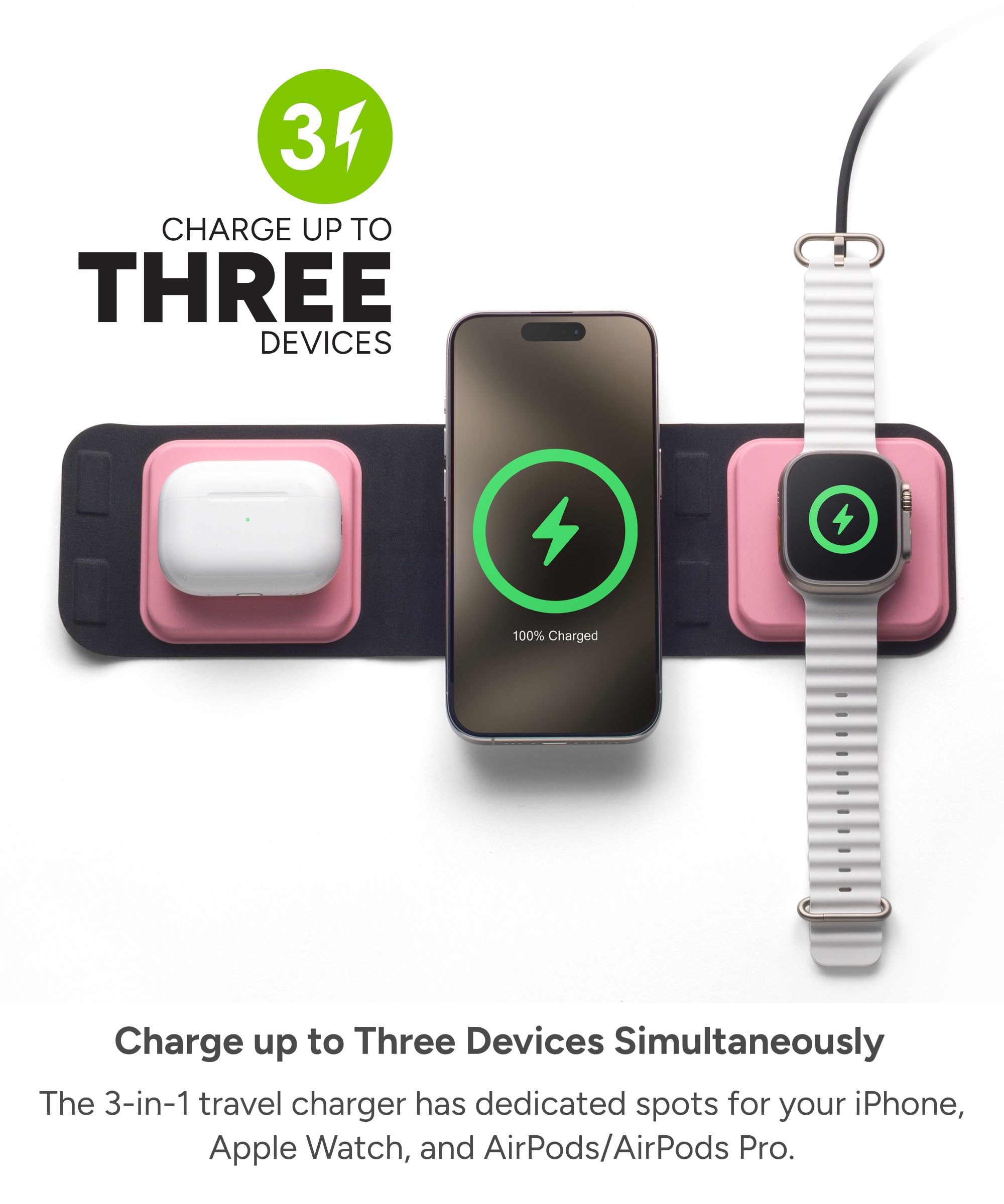 Foto 2 | Cargador Mophie De Viaje 3 En 1 Con Magsafe Para Iphone Y Reloj - Venta Internacional.