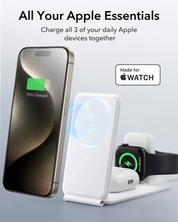 Foto 3 | Soporte De Cargador, Cargador Y Cargador De Reloj Esr Halolock, Color Blanco - Venta Internacional.
