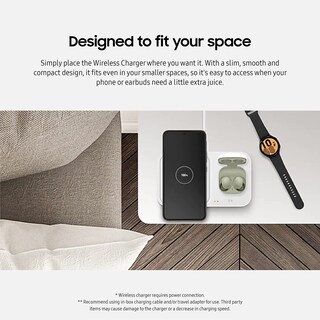 Foto 5 | Cargador Inalámbrico Samsung Duo De 15 W Con Cable Usb C 2022 Blanco - Venta Internacional.