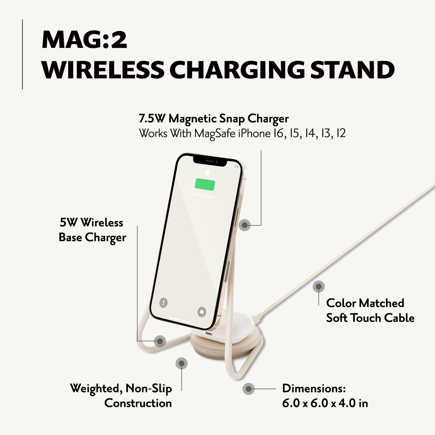 Foto 4 pulgar | Soporte de Carga Courant Inalámbrico para Celular-Venta Internacional
