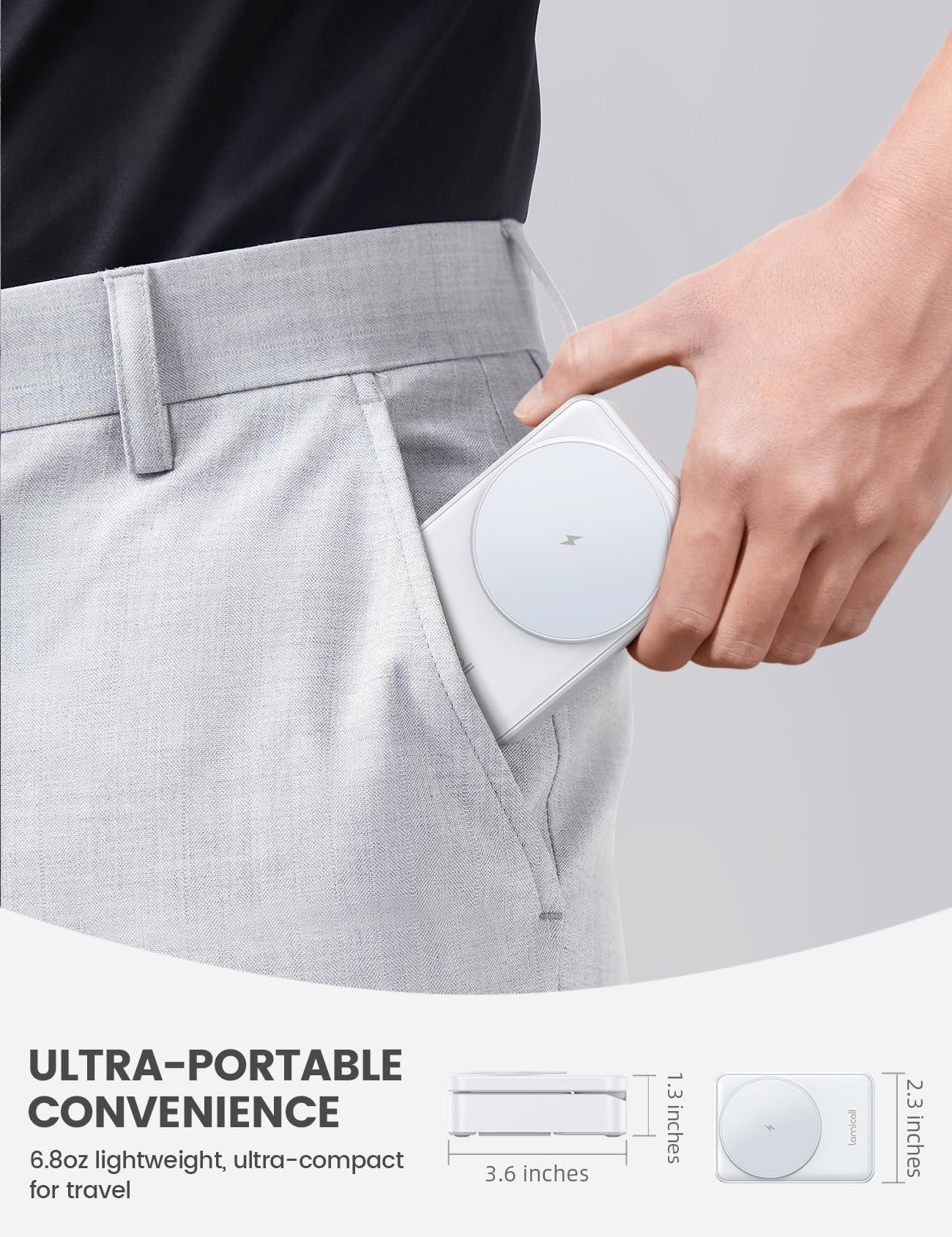 Foto 4 pulgar | Estación De Carga Lamicall 3 En 1 Para Apple Con Magsafe White - Venta Internacional.