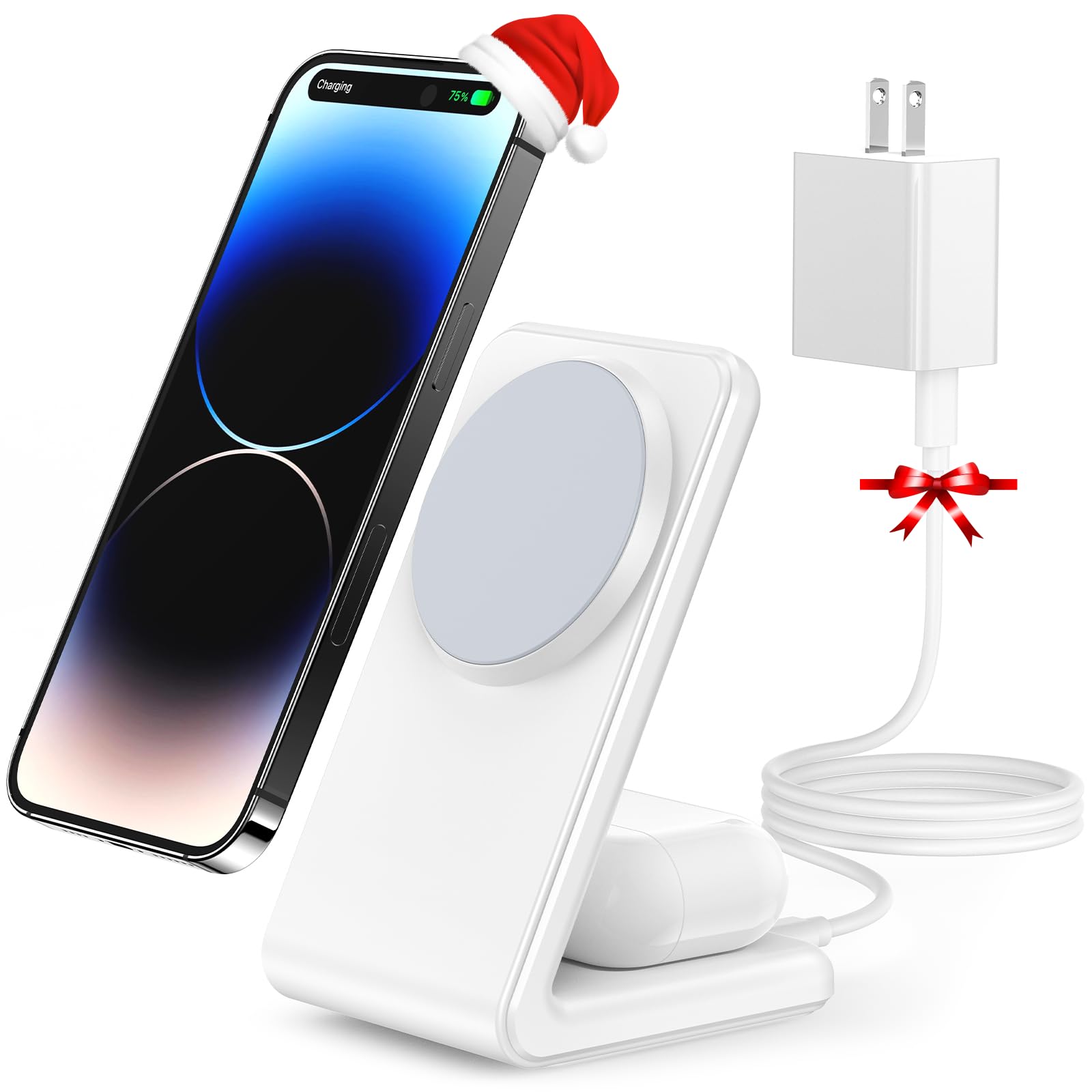 Foto 2 pulgar | Soporte De Cargador Inalámbrico Meifigno 2 En 1 Magsafe Para Iphone - Venta Internacional.