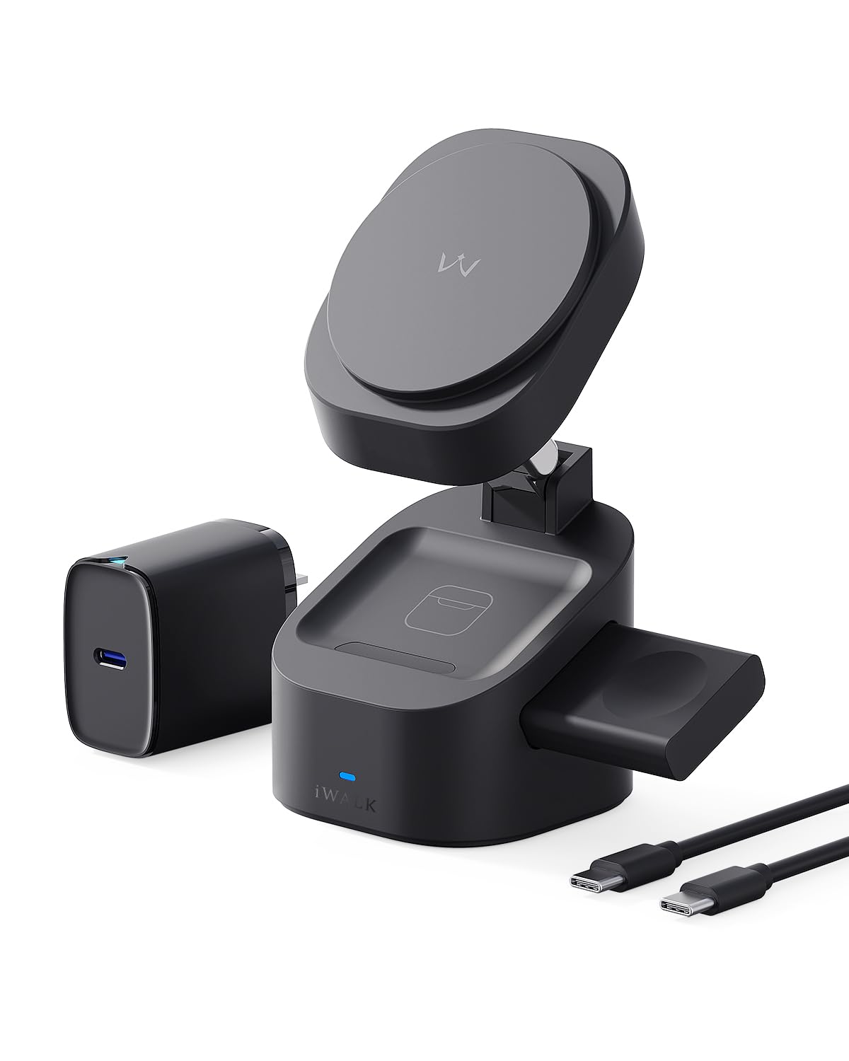 Estación De Carga Iwalk Magnetic Wireless 3 En 1 Para Apple - Venta Internacional.