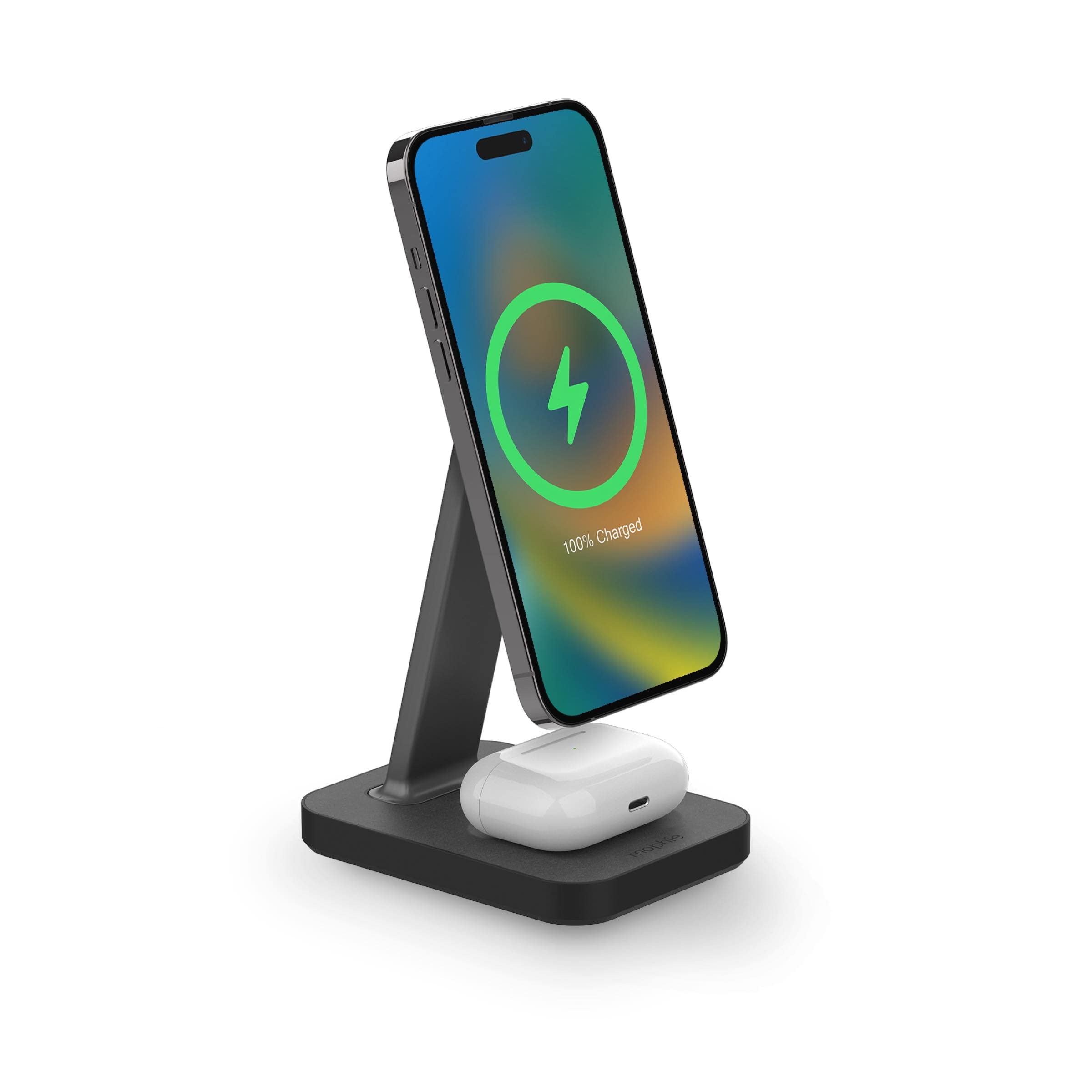 Cargador Inalámbrico Stand & Pad Mophie Snap+ 2 En 1 Charge 15 W - Venta Internacional.