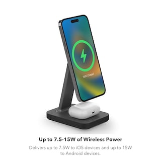 Foto 2 | Cargador Inalámbrico Stand & Pad Mophie Snap+ 2 En 1 Charge 15 W - Venta Internacional.