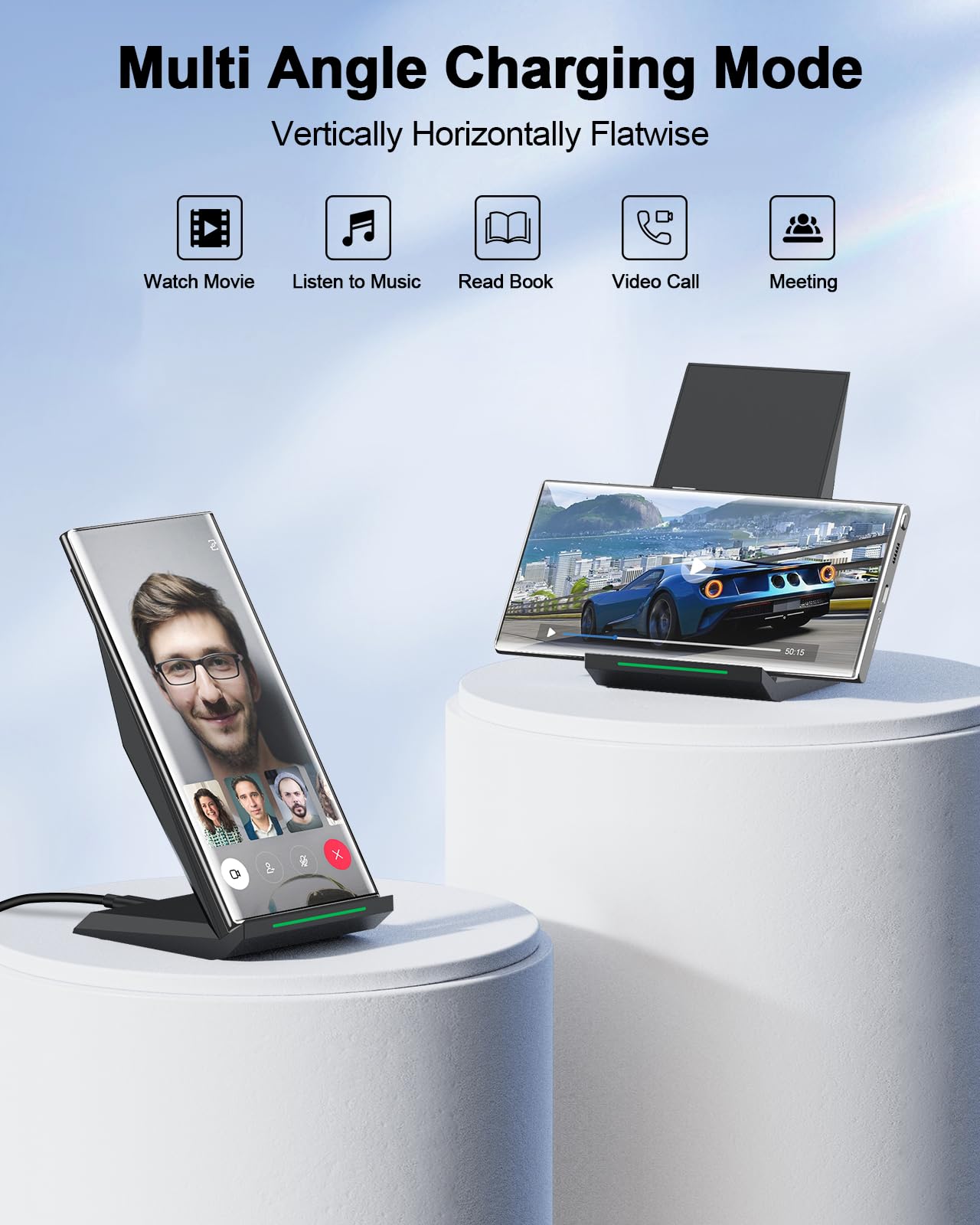 Foto 5 | Cargador Inalámbrico Nanami Fast Charging Stand Qi Certified - Venta Internacional.