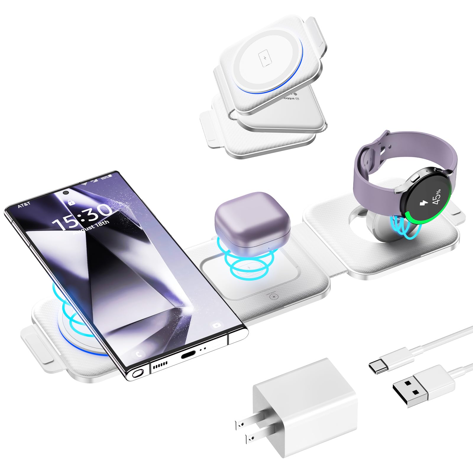 Foto 1 | Cargador Inalámbrico Holyjoy Multi Travel Para Samsung Galaxy - Venta Internacional.