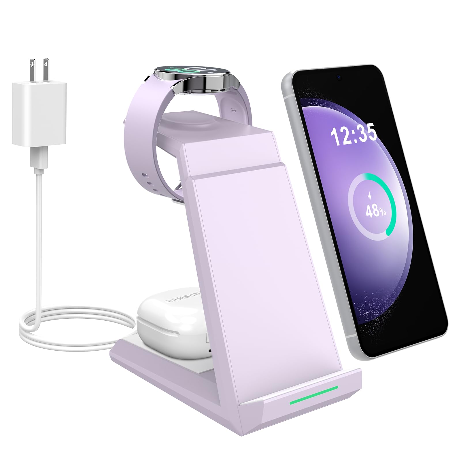 Foto 1 | Cargador Inalámbrico Nanami 3 en 1 para Samsung S24 / S23 Ultra / S22 / S21 - Venta Internacional