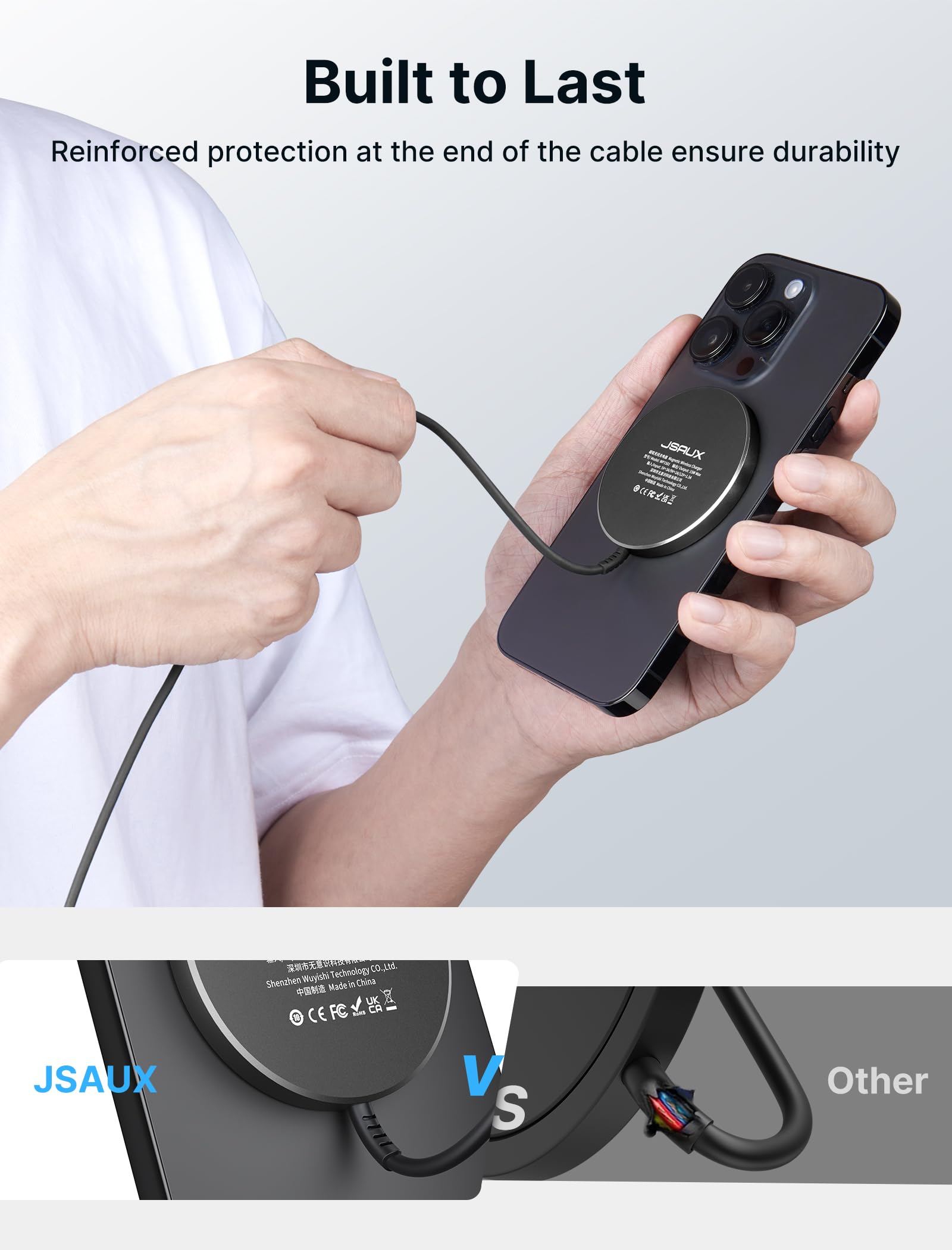 Foto 7 pulgar | Cargador Inalámbrico Magnético Jsaux 2 Unidades Negro - Venta Internacional