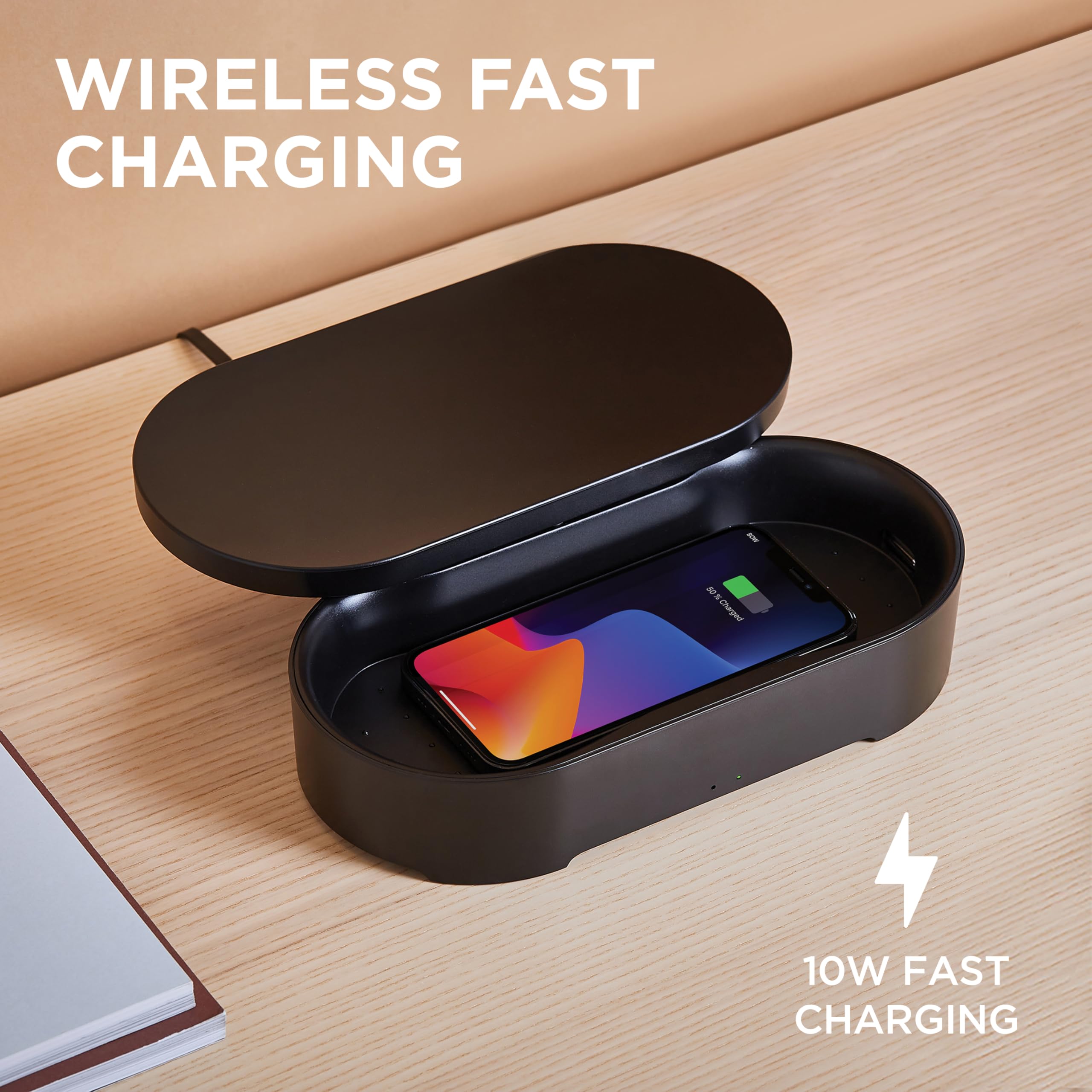 Foto 3 | Máquina Desinfectante Para Teléfonos Y Cargador Inalámbrico Lexon Oblio Box - Venta Internacional.