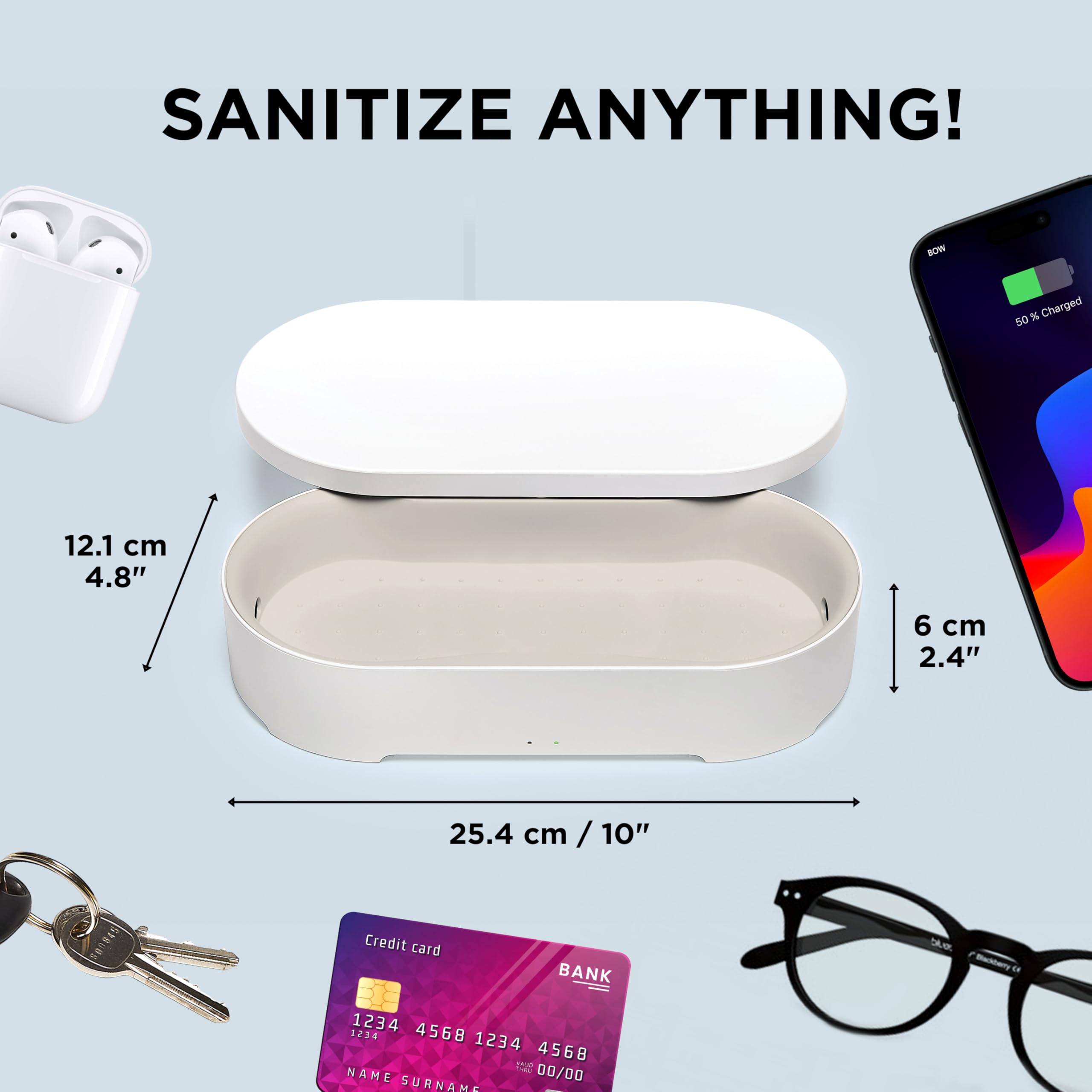 Foto 6 pulgar | Máquina Desinfectante Para Teléfonos Y Cargador Inalámbrico Lexon Oblio Box - Venta Internacional.