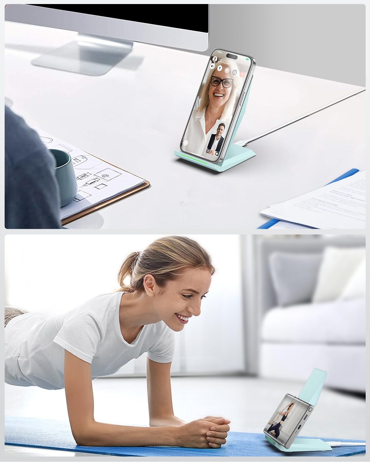 Foto 8 pulgar | Cargador Inalámbrico Nanami Fast Charging Stand Para Iphone Y Samsung - Venta Internacional.