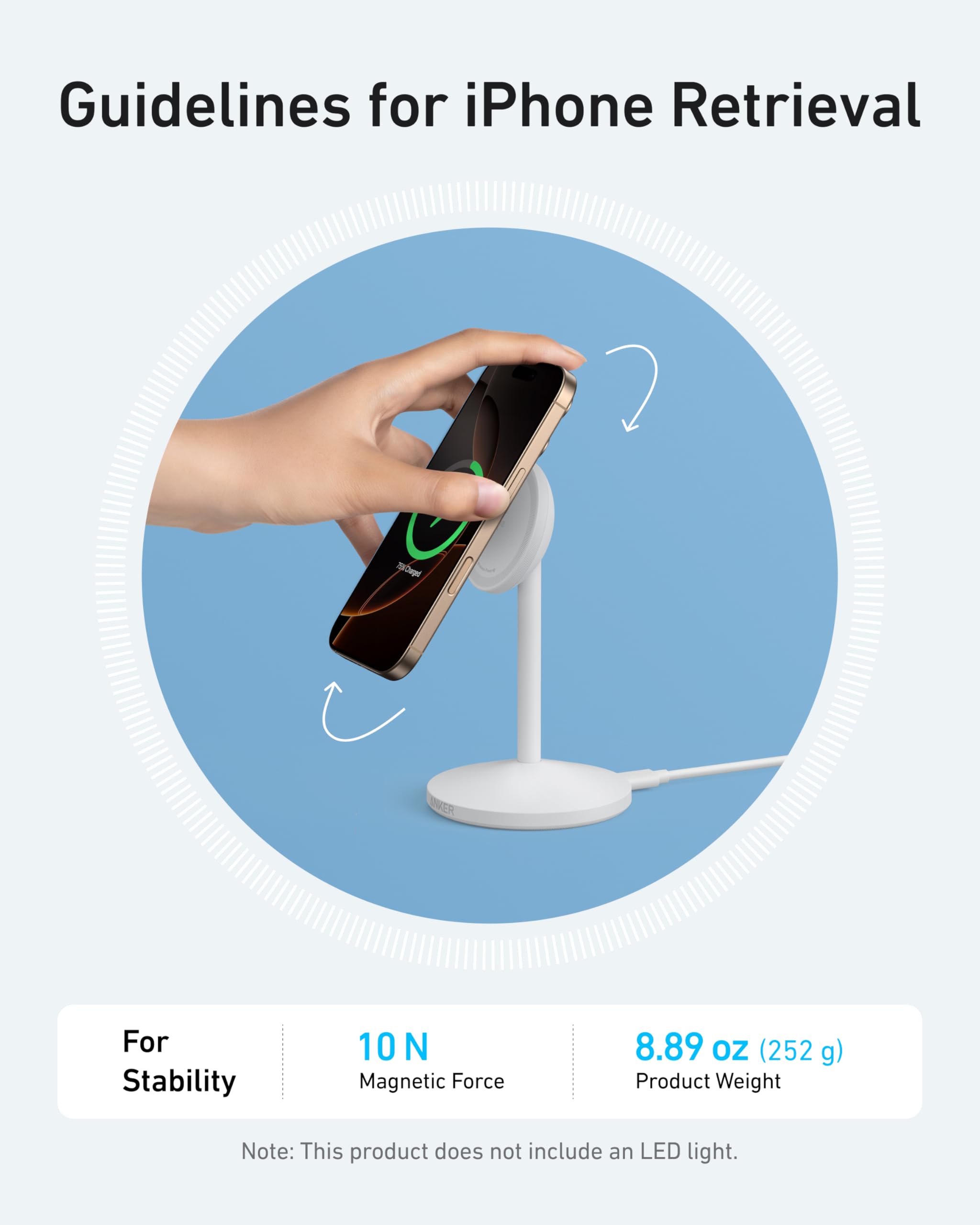 Foto 7 pulgar | Soporte de Cargador Inalámbrico Anker Maggo 15 W para Iphone 16 - Venta Internacional