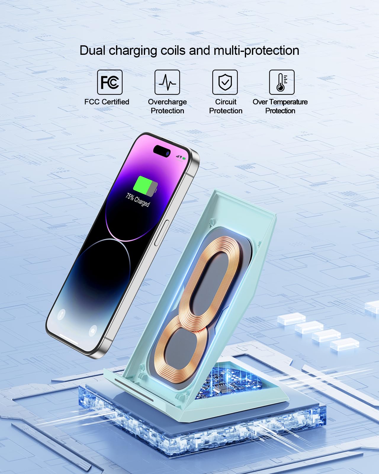 Foto 4 pulgar | Cargador Inalámbrico Nanami Fast Charging Stand Con 33 W Gan Pd - Venta Internacional.