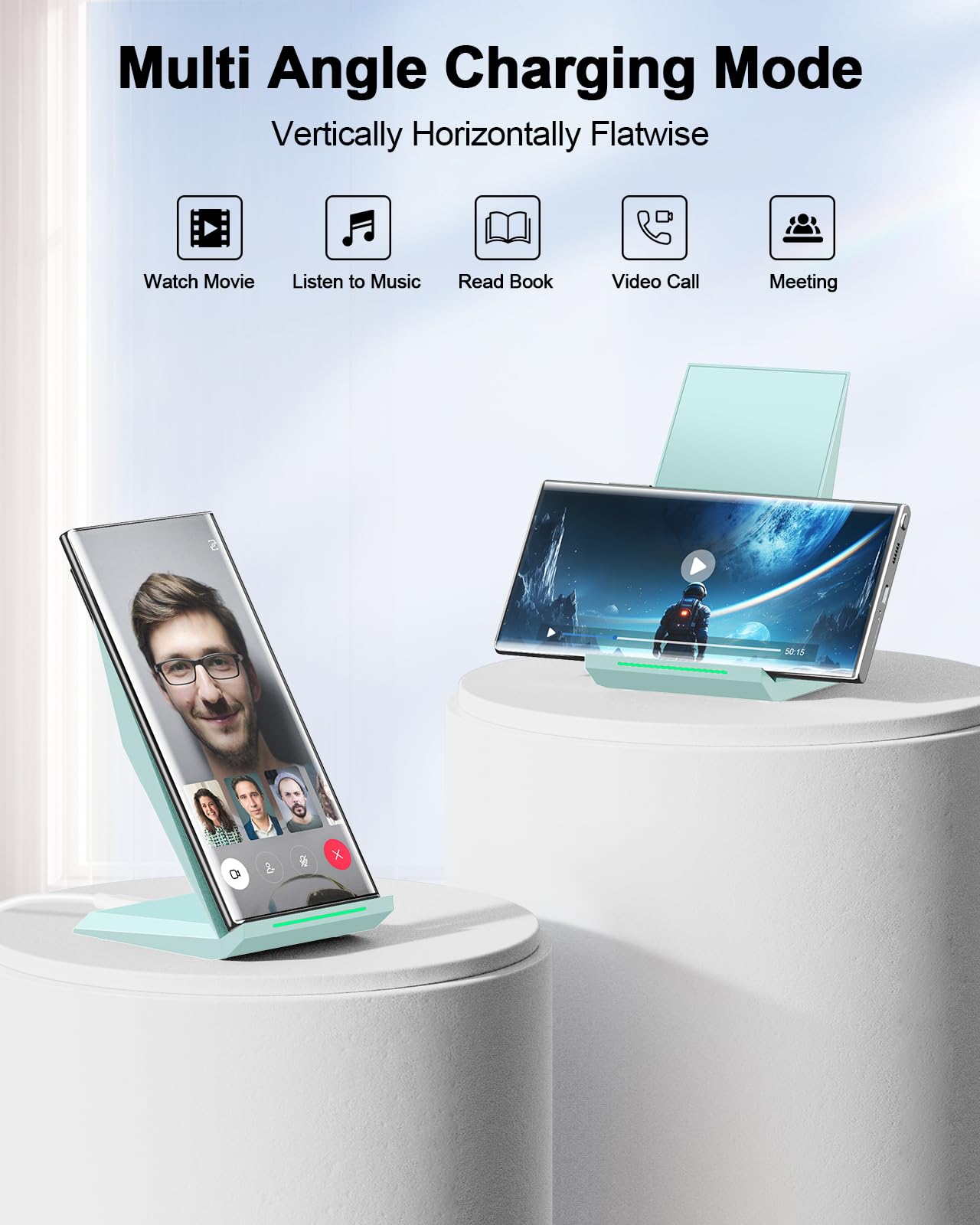 Foto 6 pulgar | Cargador Inalámbrico Nanami Fast Charging Stand Con 33 W Gan Pd - Venta Internacional.