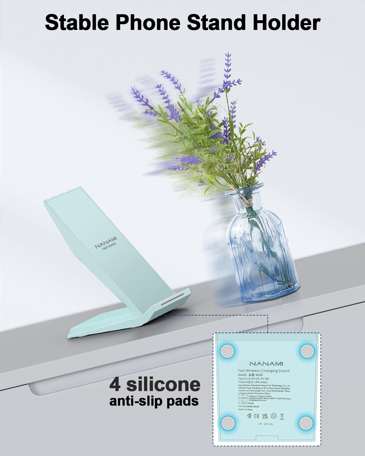 Foto 7 | Cargador Inalámbrico Nanami Fast Charging Stand Con 33 W Gan Pd - Venta Internacional.