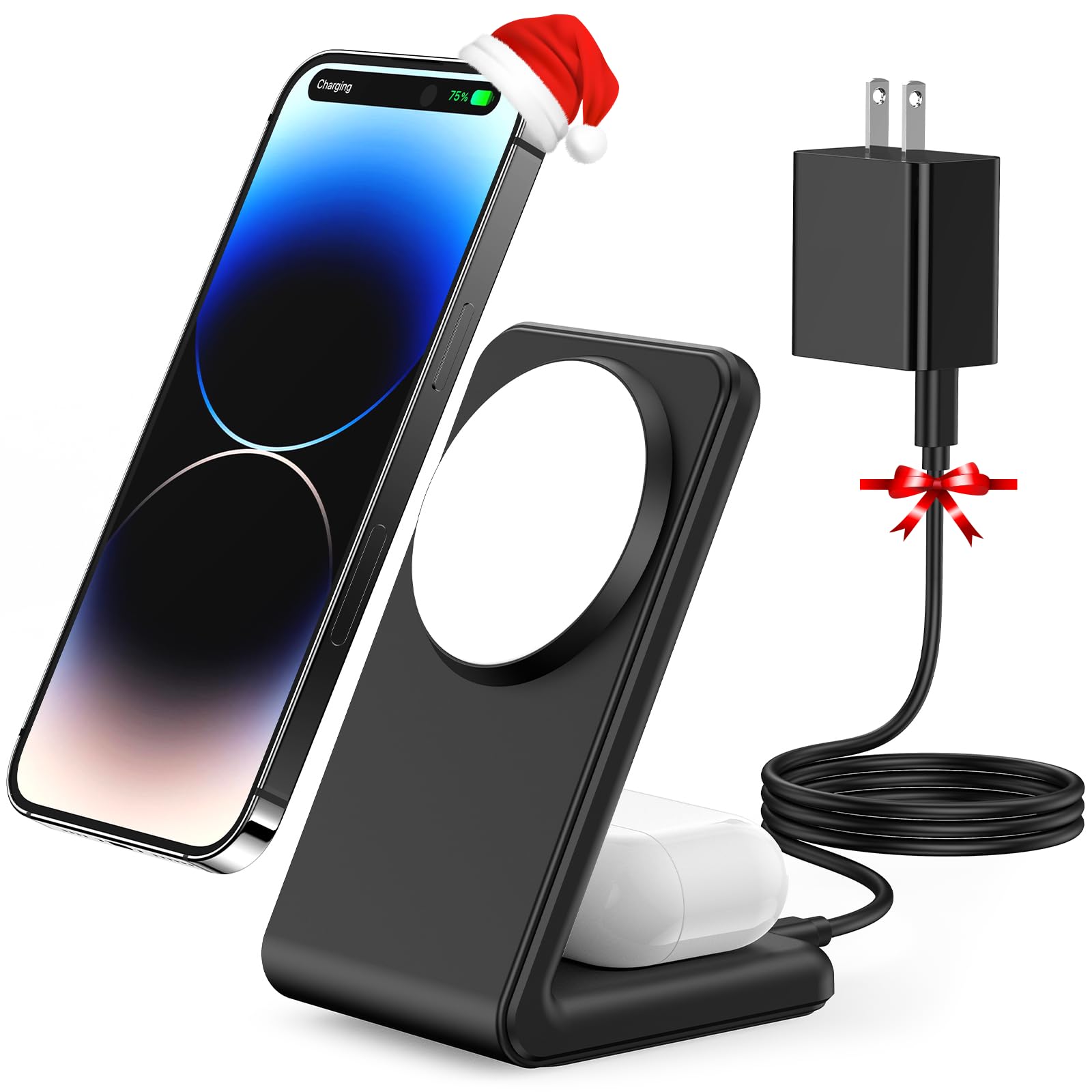 Foto 2 pulgar | Soporte De Cargador Inalámbrico Meifigno 2 En 1 Magsafe Para Iphone 16 Pro Max - Venta Internacional.