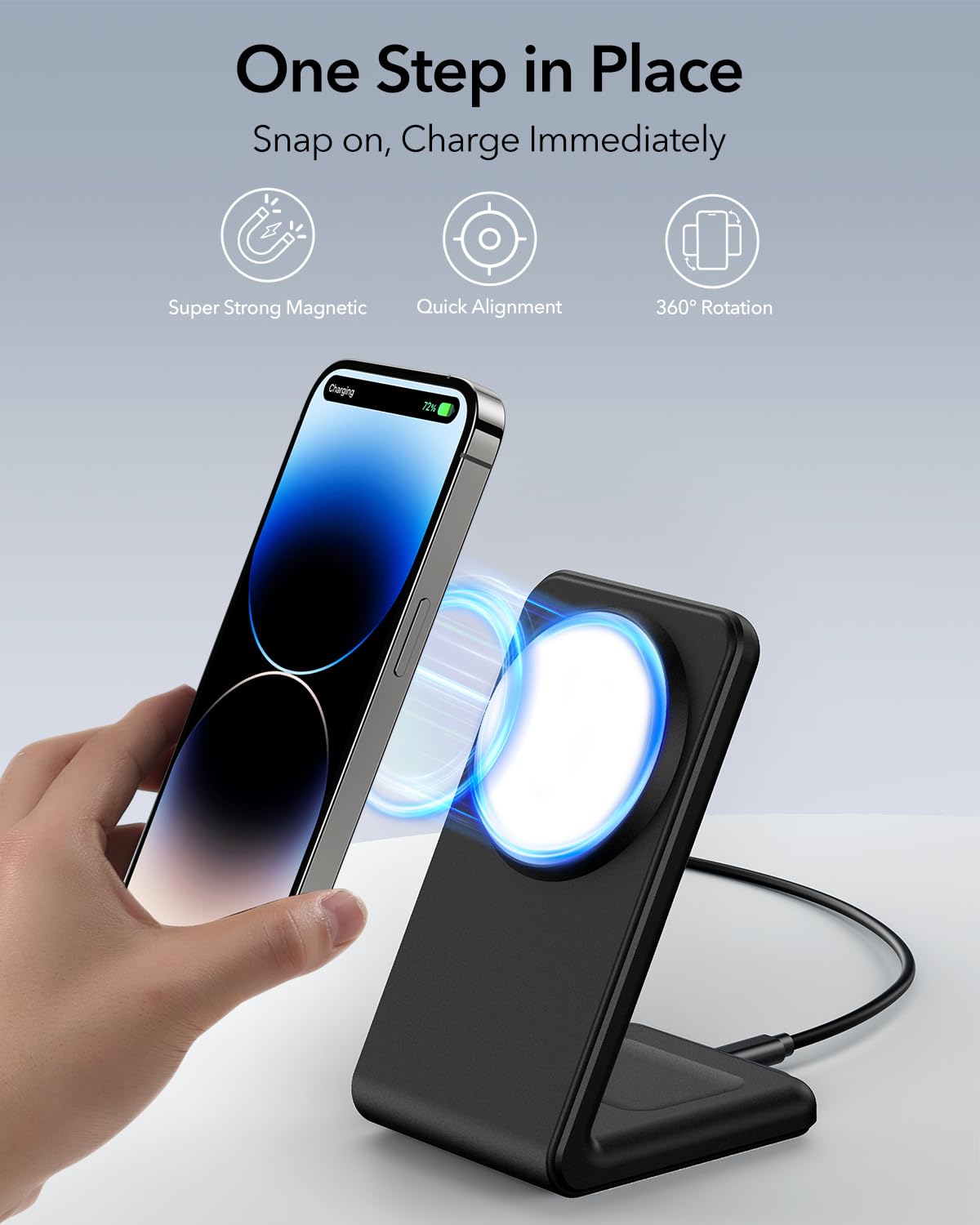 Foto 5 pulgar | Soporte De Cargador Inalámbrico Meifigno 2 En 1 Magsafe Para Iphone 16 Pro Max - Venta Internacional.