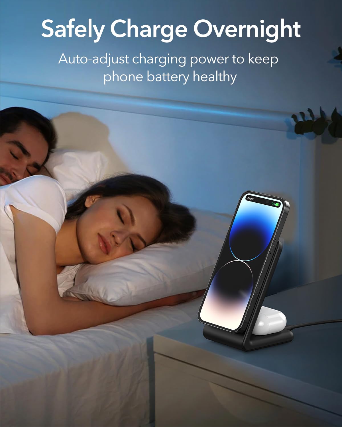 Foto 6 pulgar | Soporte De Cargador Inalámbrico Meifigno 2 En 1 Magsafe Para Iphone 16 Pro Max - Venta Internacional.