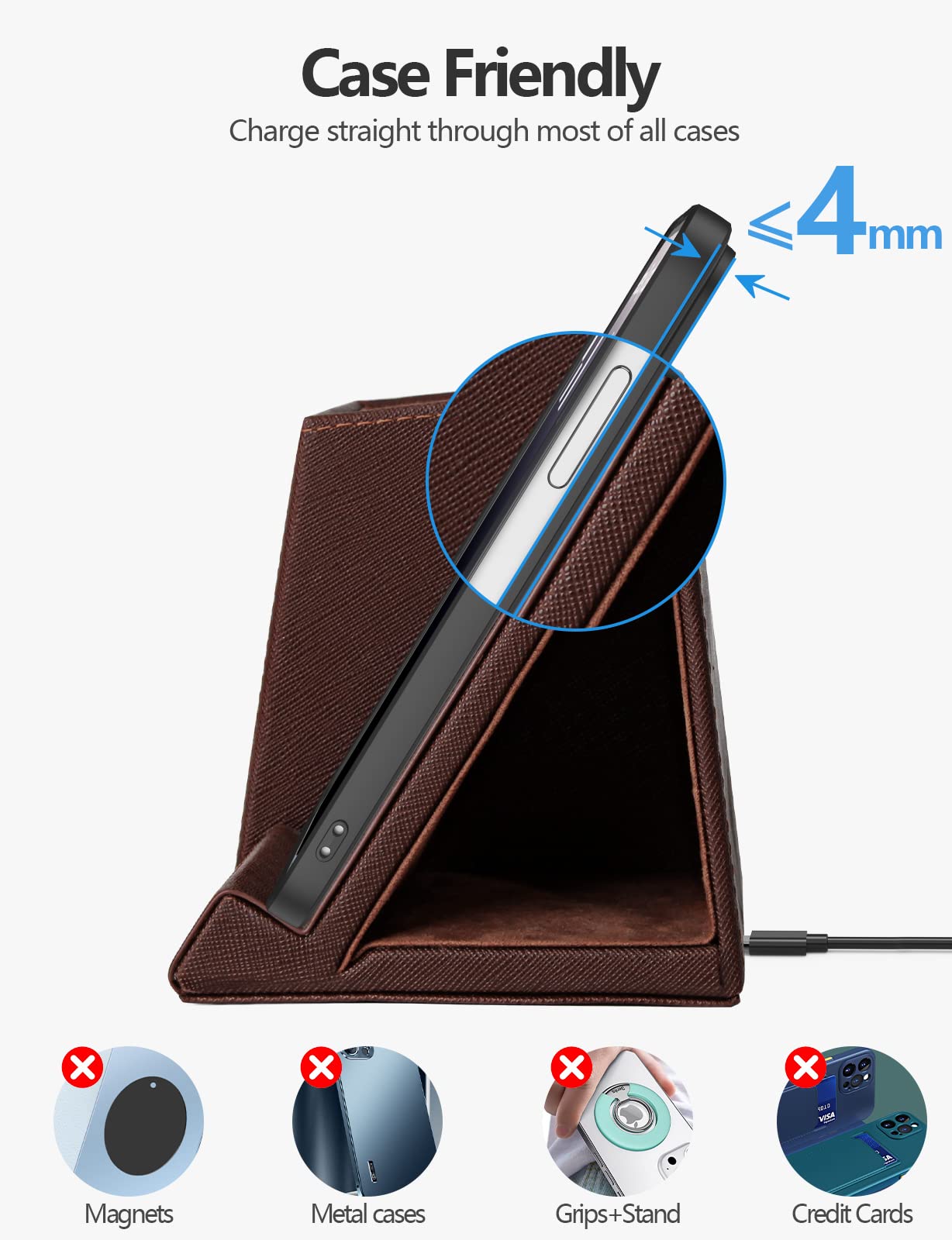 Foto 5 pulgar | Soporte Para Bolígrafos Con Cargador Inalámbrico Compatible Con Iphone - Venta Internacional.