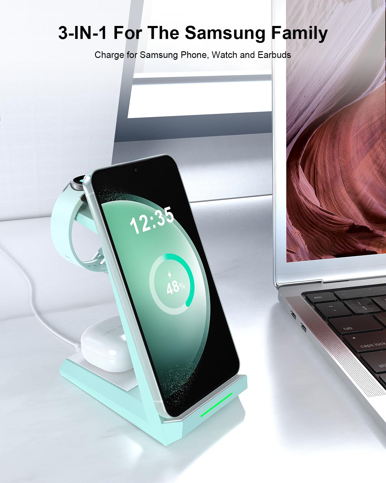 Foto 2 | Cargador Inalámbrico Nanami 3 en 1 para Samsung S24/s23 Ultra - Venta Internacional