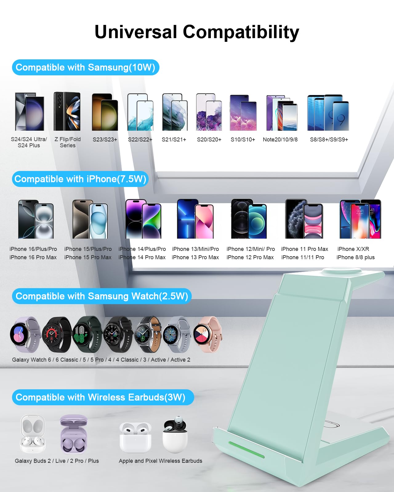 Foto 4 | Cargador Inalámbrico Nanami 3 en 1 para Samsung S24/s23 Ultra - Venta Internacional