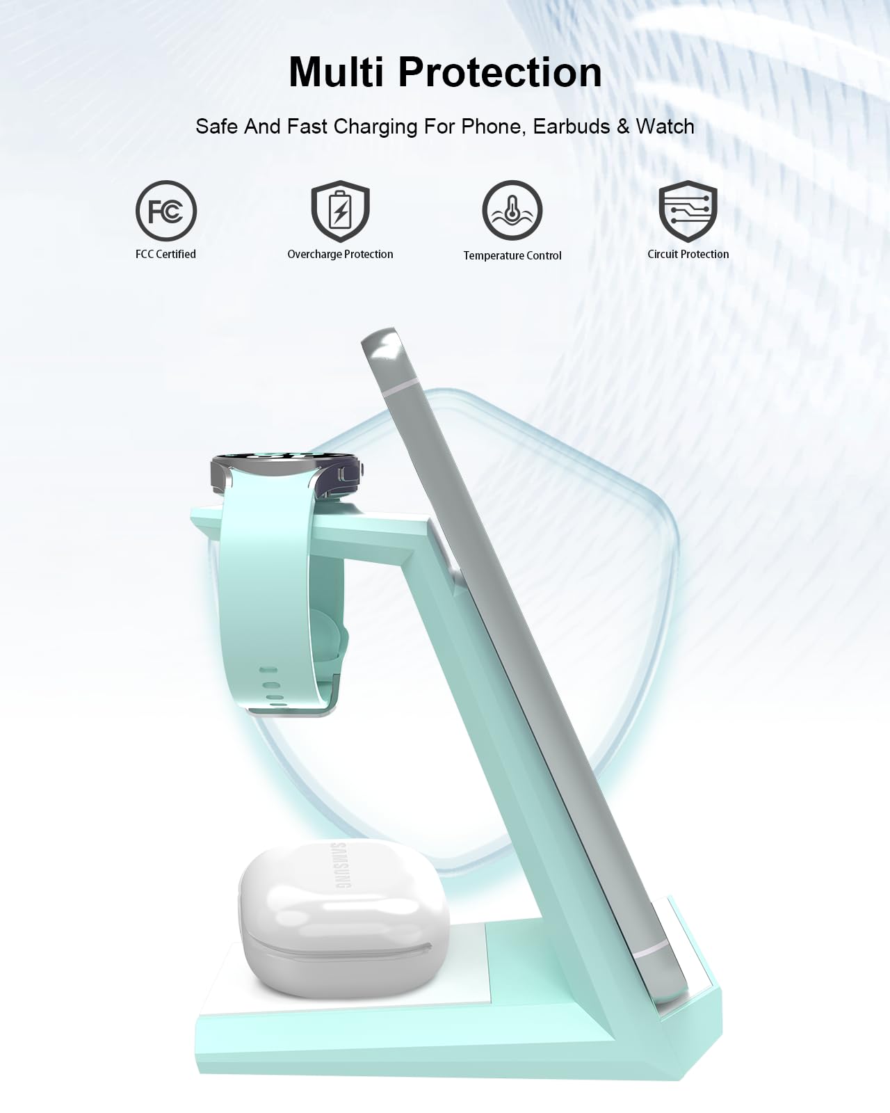 Foto 5 | Cargador Inalámbrico Nanami 3 en 1 para Samsung S24/s23 Ultra - Venta Internacional