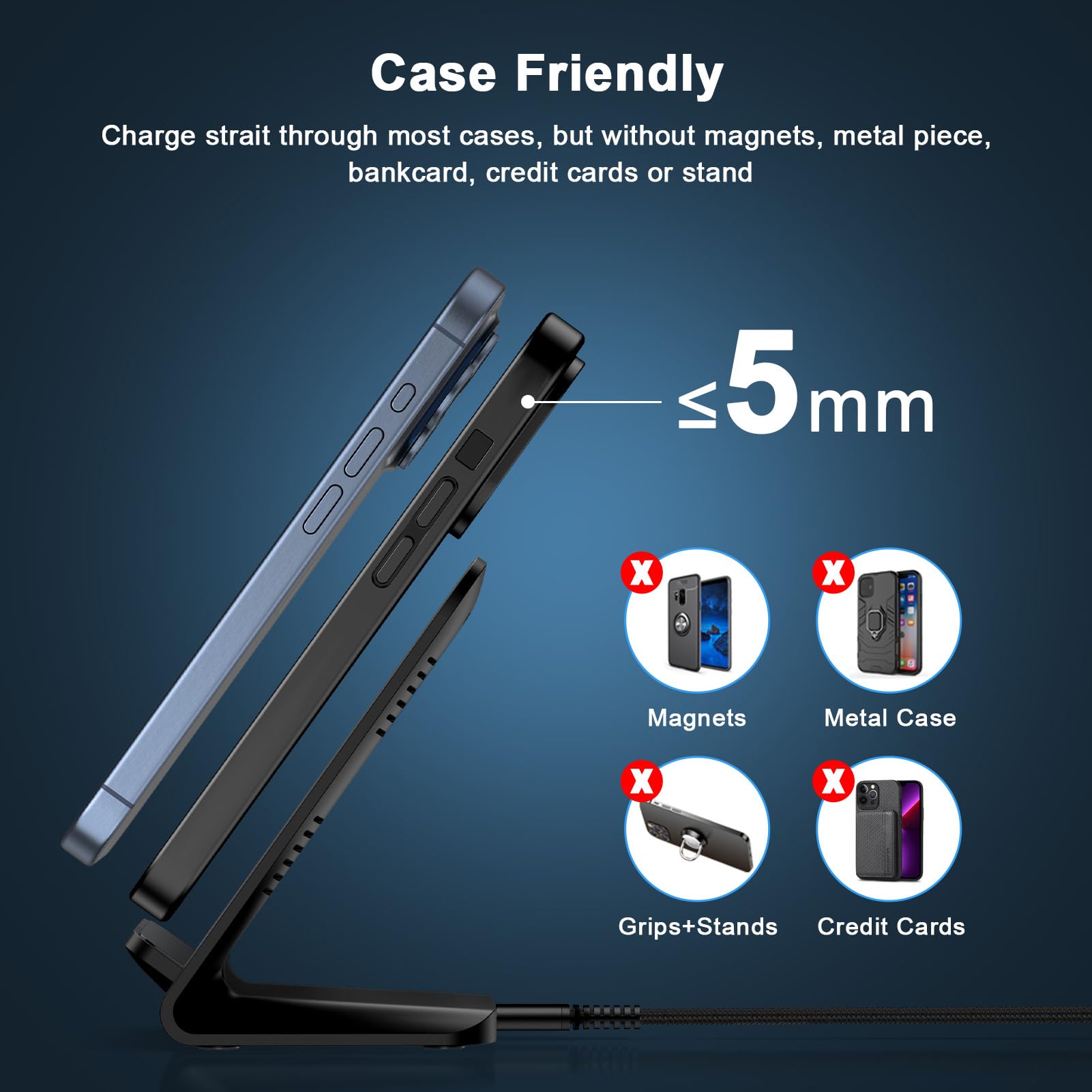 Foto 5 pulgar | Soporte De Cargador Inalámbrico Andhot Pixel 9 Pro 15w Para Iphone - Venta Internacional.