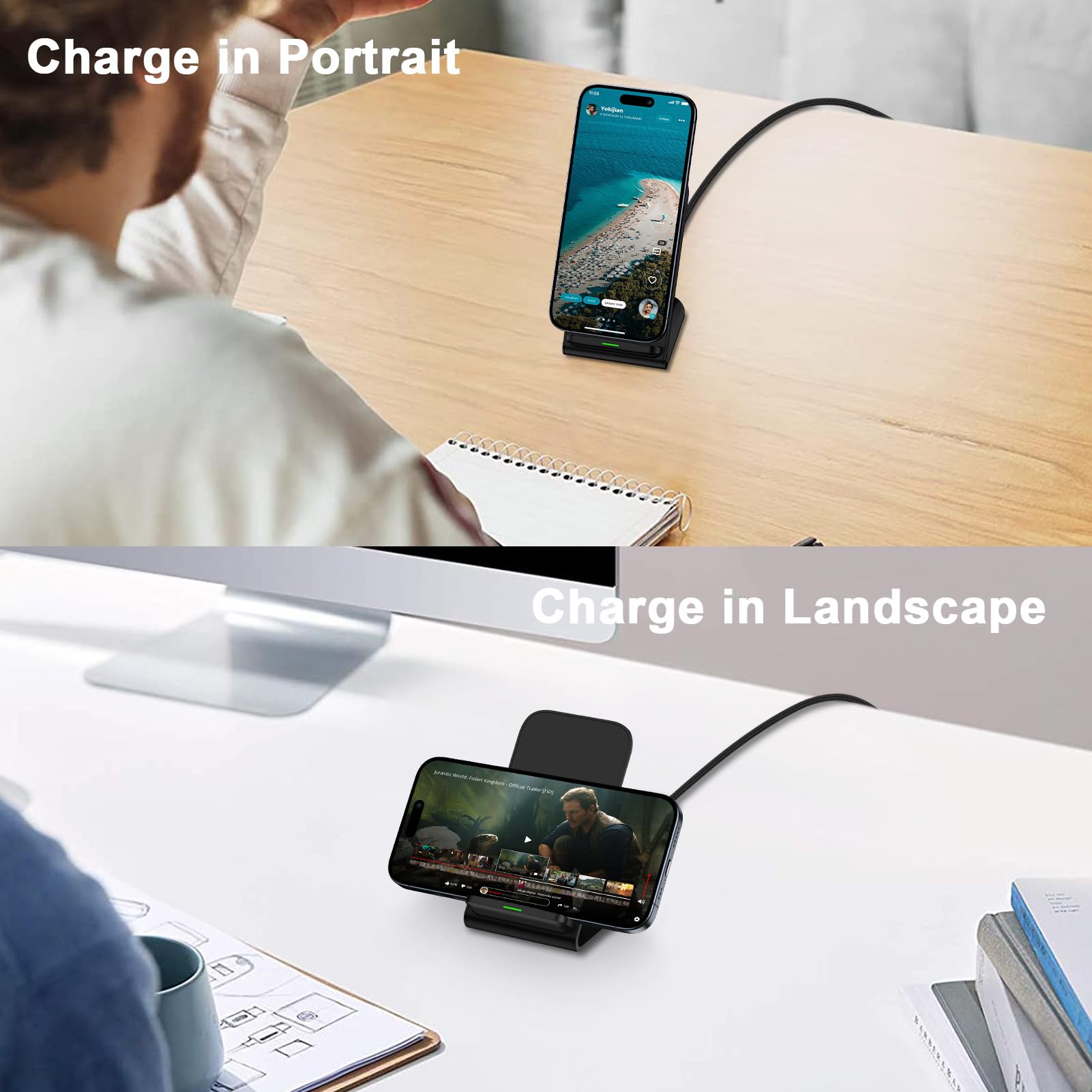 Foto 7 pulgar | Soporte De Cargador Inalámbrico Andhot Pixel 9 Pro 15w Para Iphone - Venta Internacional.