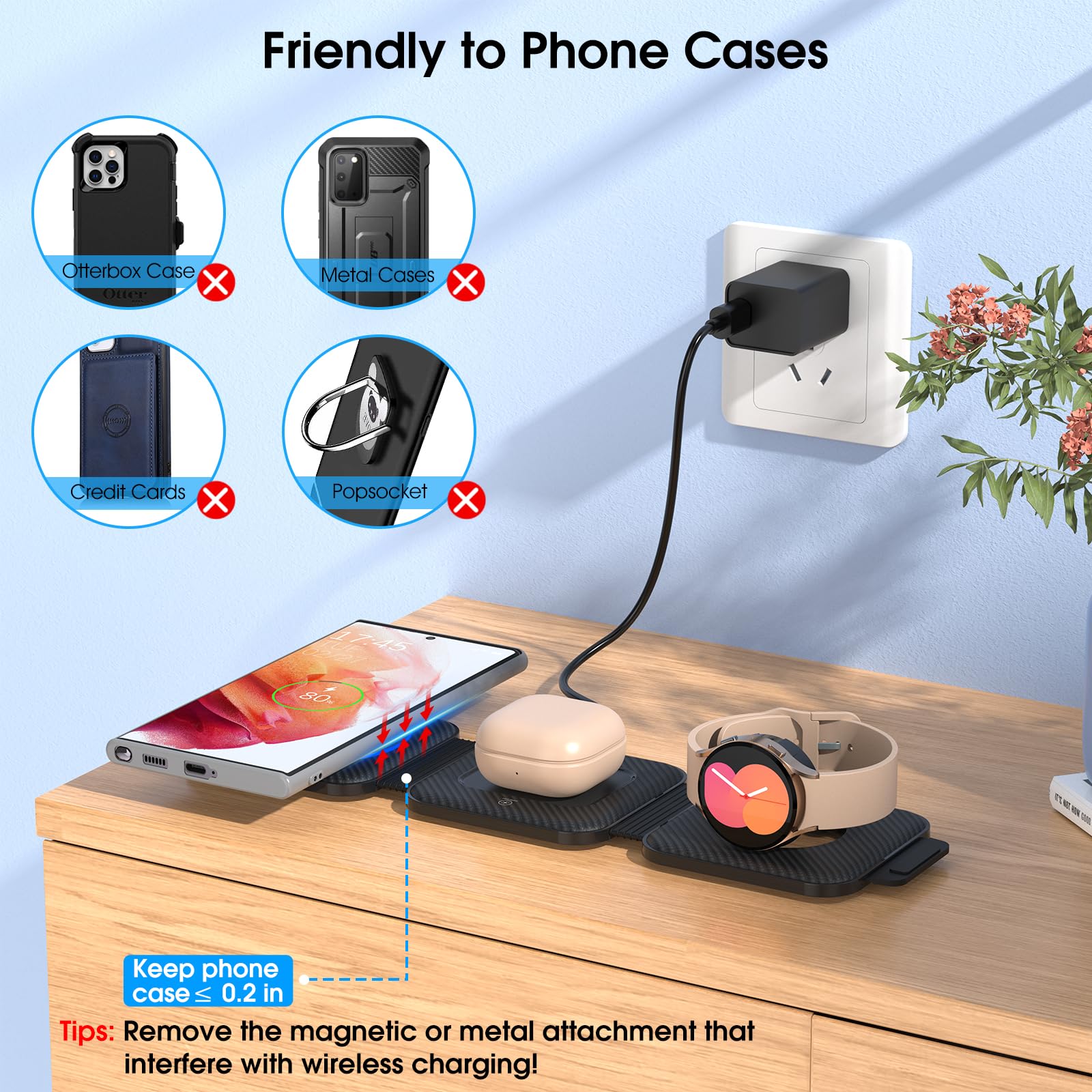 Foto 4 pulgar | Estación de Carga Inalámbrica Earteana Pocket para Dispositivos Samsung - Venta Internacional