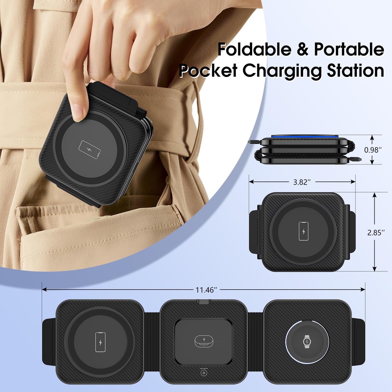 Foto 6 | Estación de Carga Inalámbrica Earteana Pocket para Dispositivos Samsung - Venta Internacional