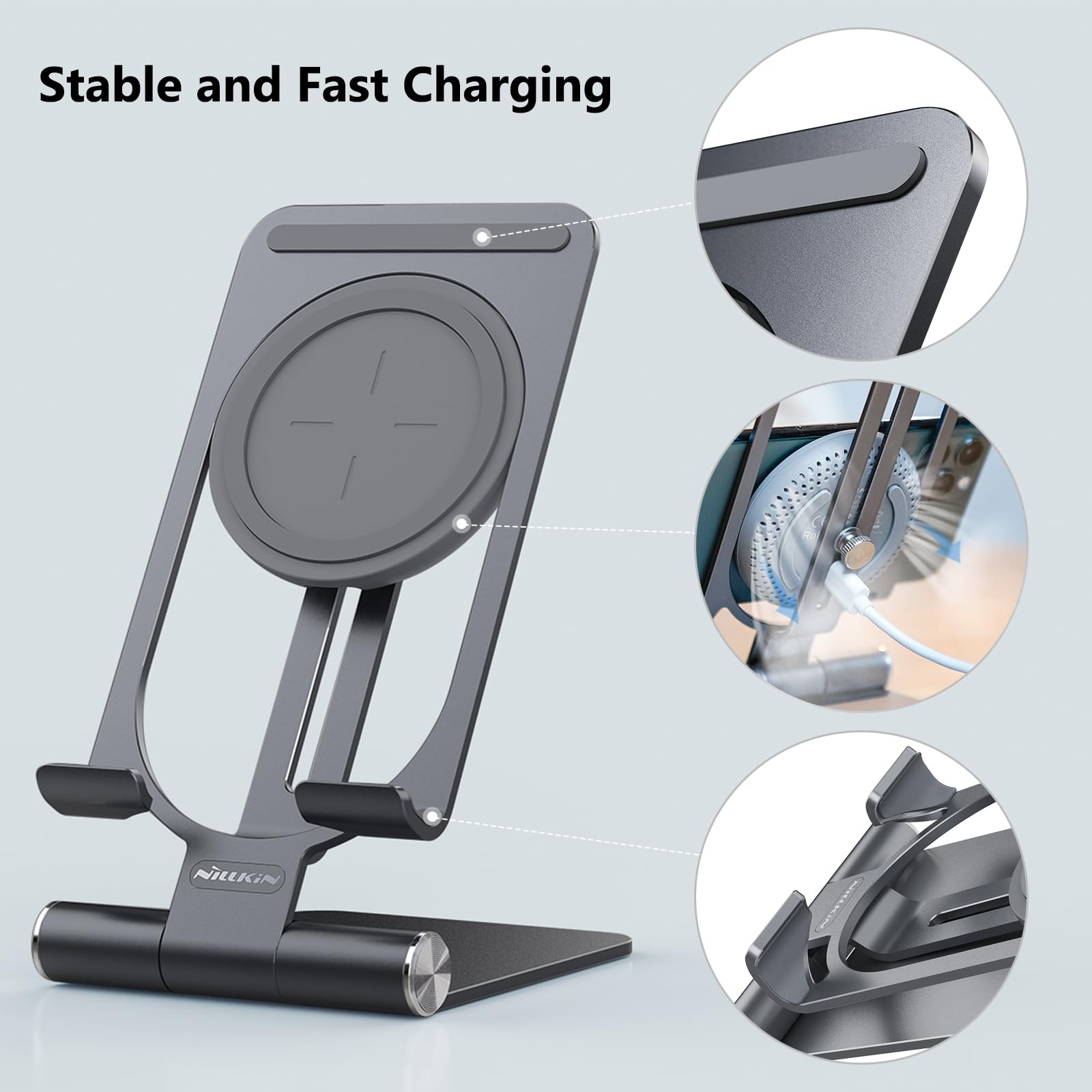 Foto 7 pulgar | Cargador Inalámbrico Nillkin Fast Charging Stand Para Iphone Samsung - Venta Internacional.