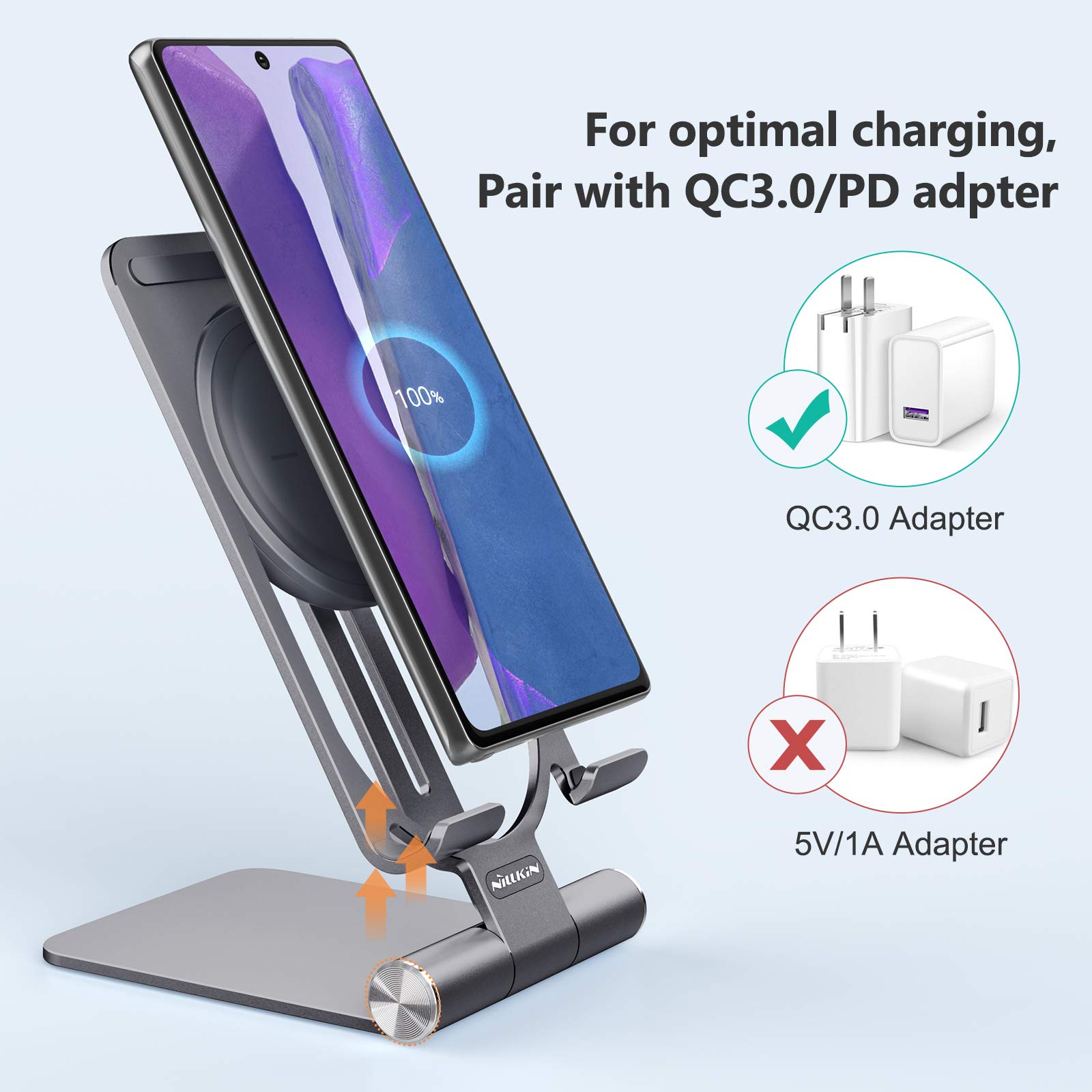 Foto 8 pulgar | Cargador Inalámbrico Nillkin Fast Charging Stand Para Iphone Samsung - Venta Internacional.