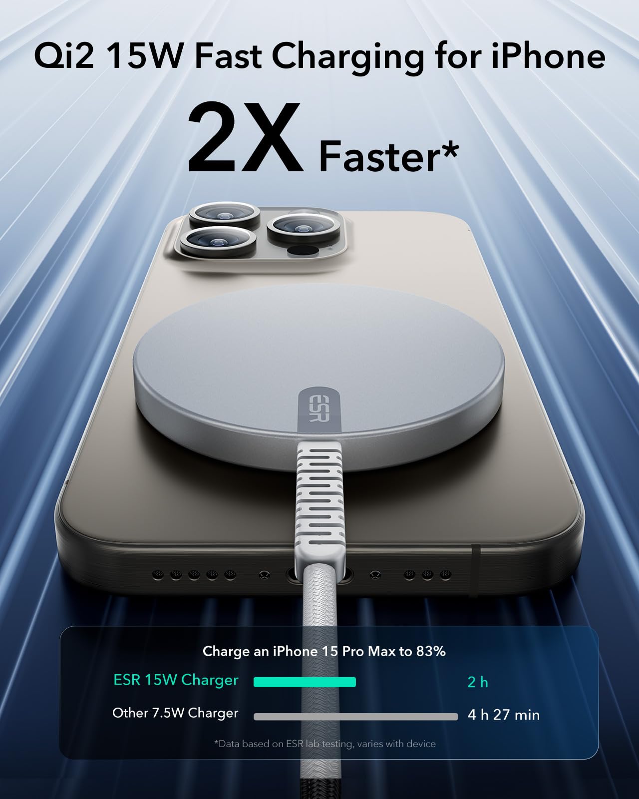Foto 4 pulgar | Cargador Inalámbrico Esr Halolock Qi2 15w Magsafe Para Iphone - Venta Internacional.
