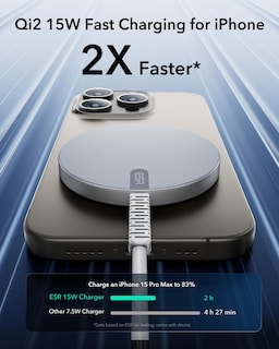 Foto 3 | Cargador Inalámbrico Esr Halolock Qi2 15w Magsafe Para Iphone - Venta Internacional.