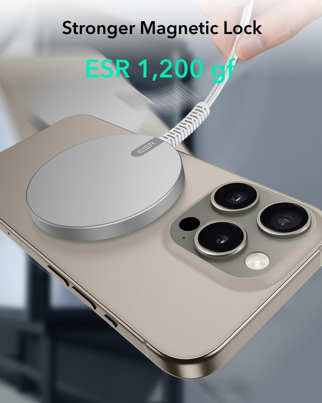 Foto 6 pulgar | Cargador Inalámbrico Esr Halolock Qi2 15w Magsafe Para Iphone - Venta Internacional.