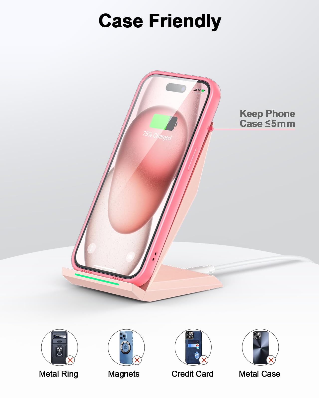 Foto 6 pulgar | Cargador Inalámbrico Nanami Certificado Qi Para Iphone/samsung - Venta Internacional.