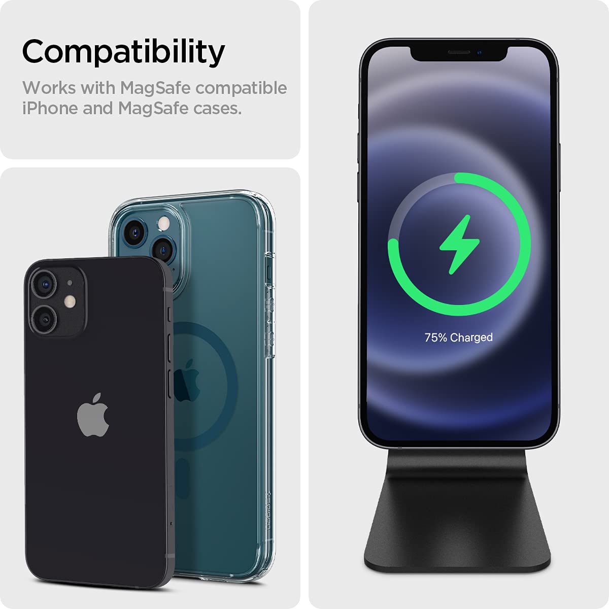 Foto 3 | Cargador Inalámbrico Spigen Onetap Pro Magfit Black - Venta Internacional