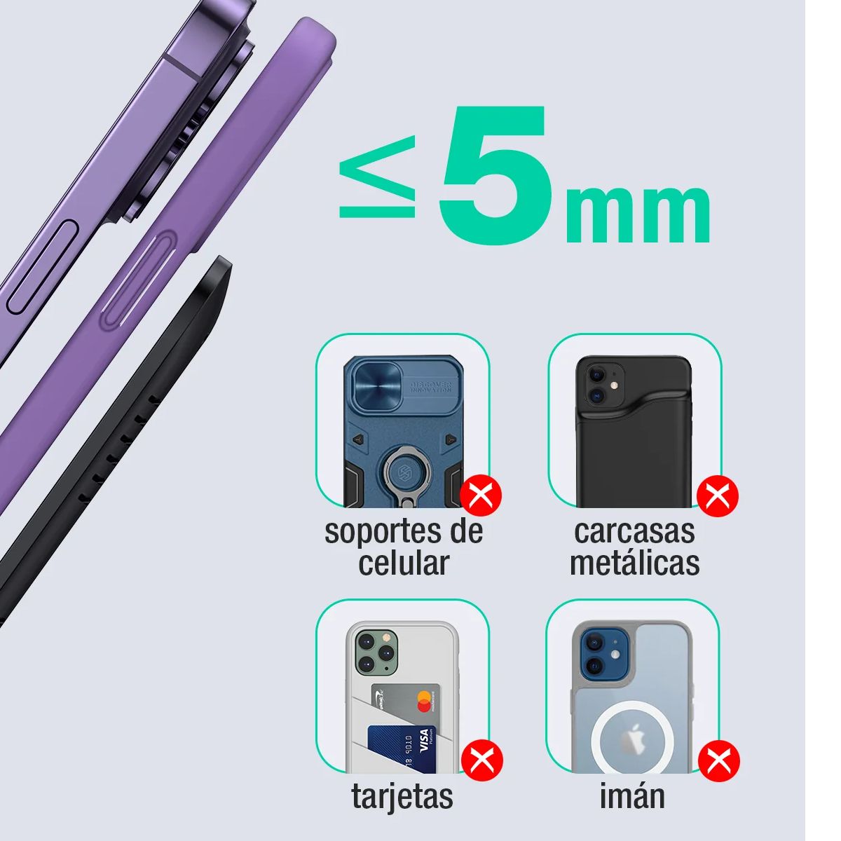 Foto 6 pulgar | Cargador Inalambrico Universal 15w Color Blanco