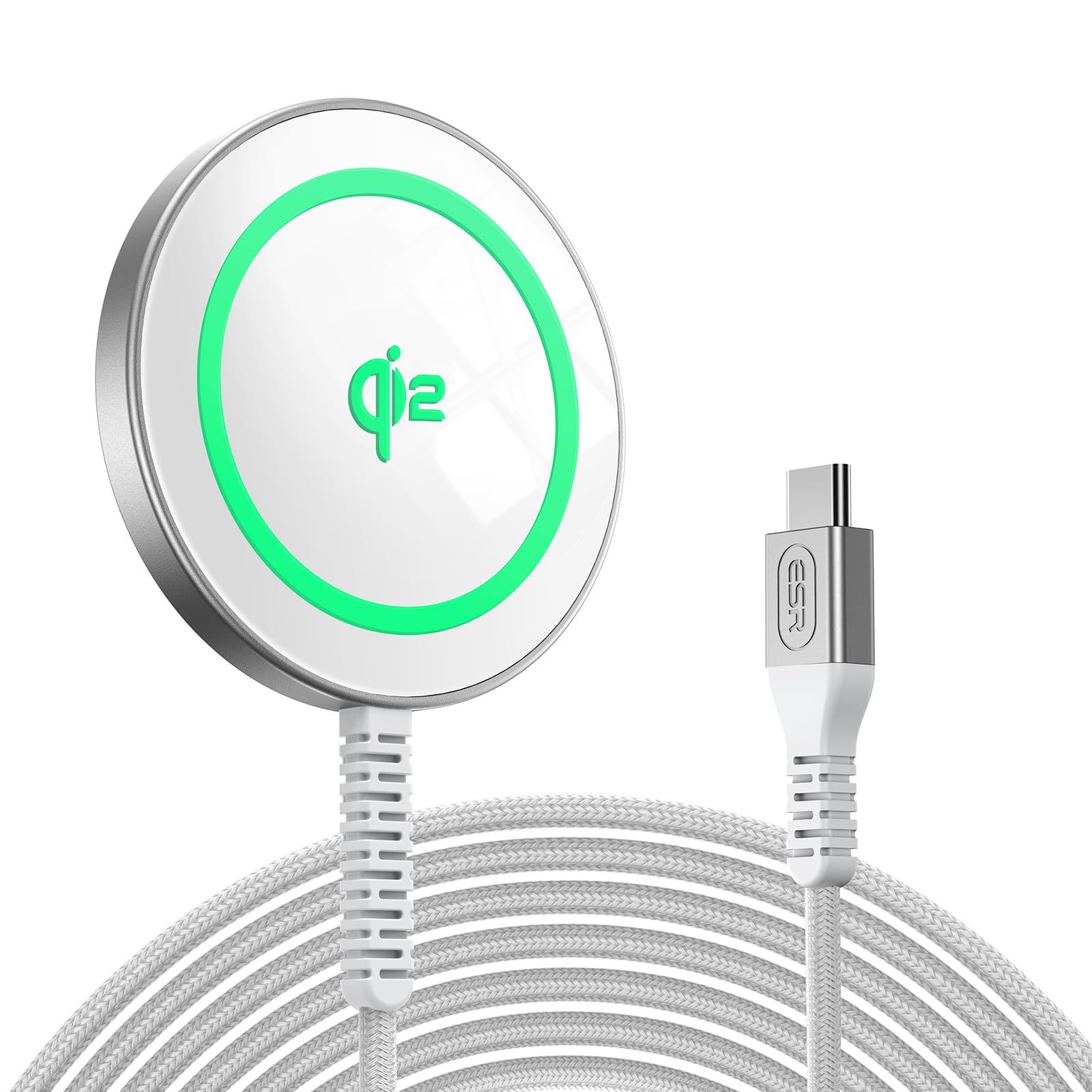 Foto 2 pulgar | Cargador Inalámbrico Esr Halolock Para Qi2 Magsafe 15w Silver - Venta Internacional.
