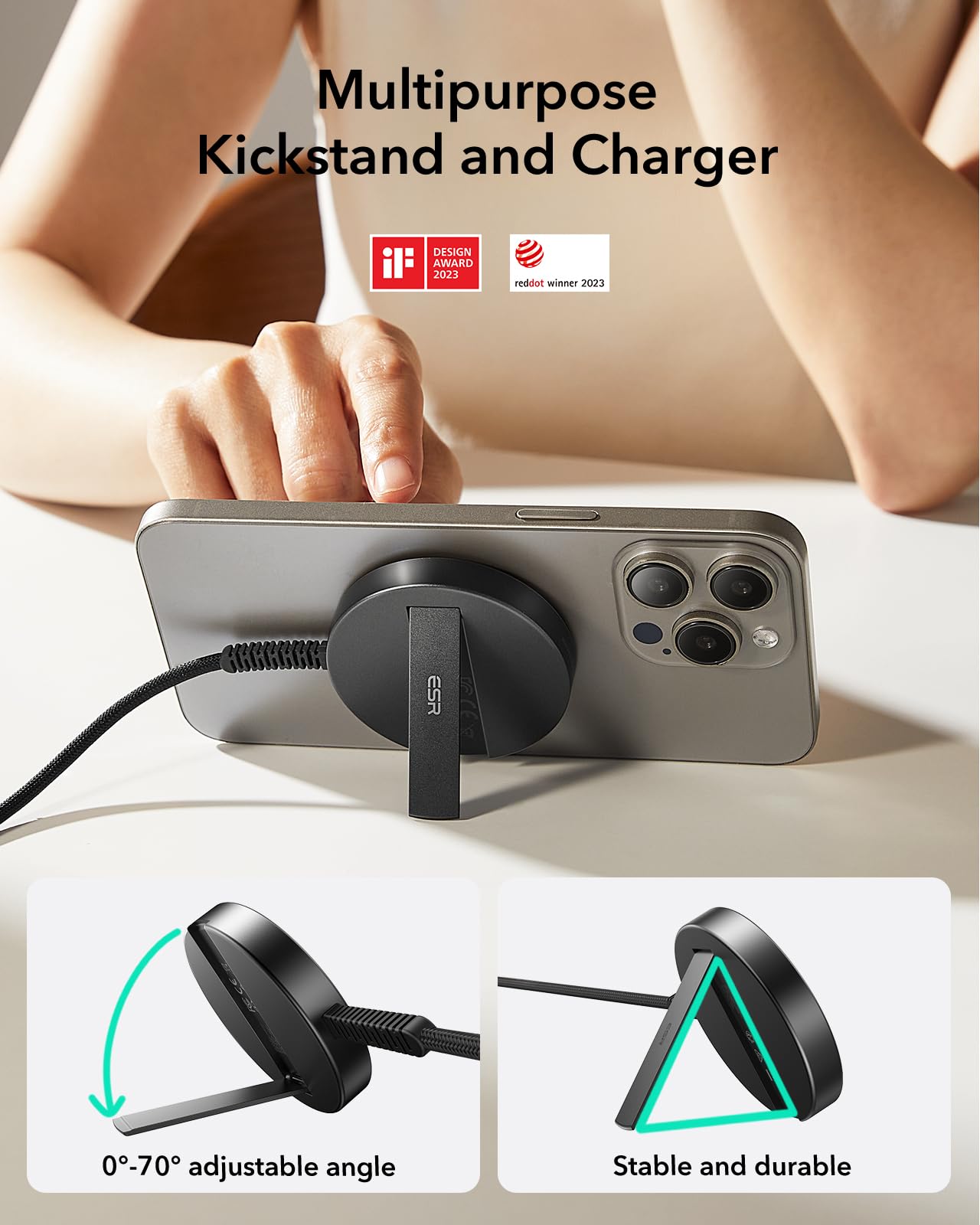 Foto 5 pulgar | Cargador Inalámbrico Esr Halolock Qi2 15w Para Iphone Y Airpods - Venta Internacional.