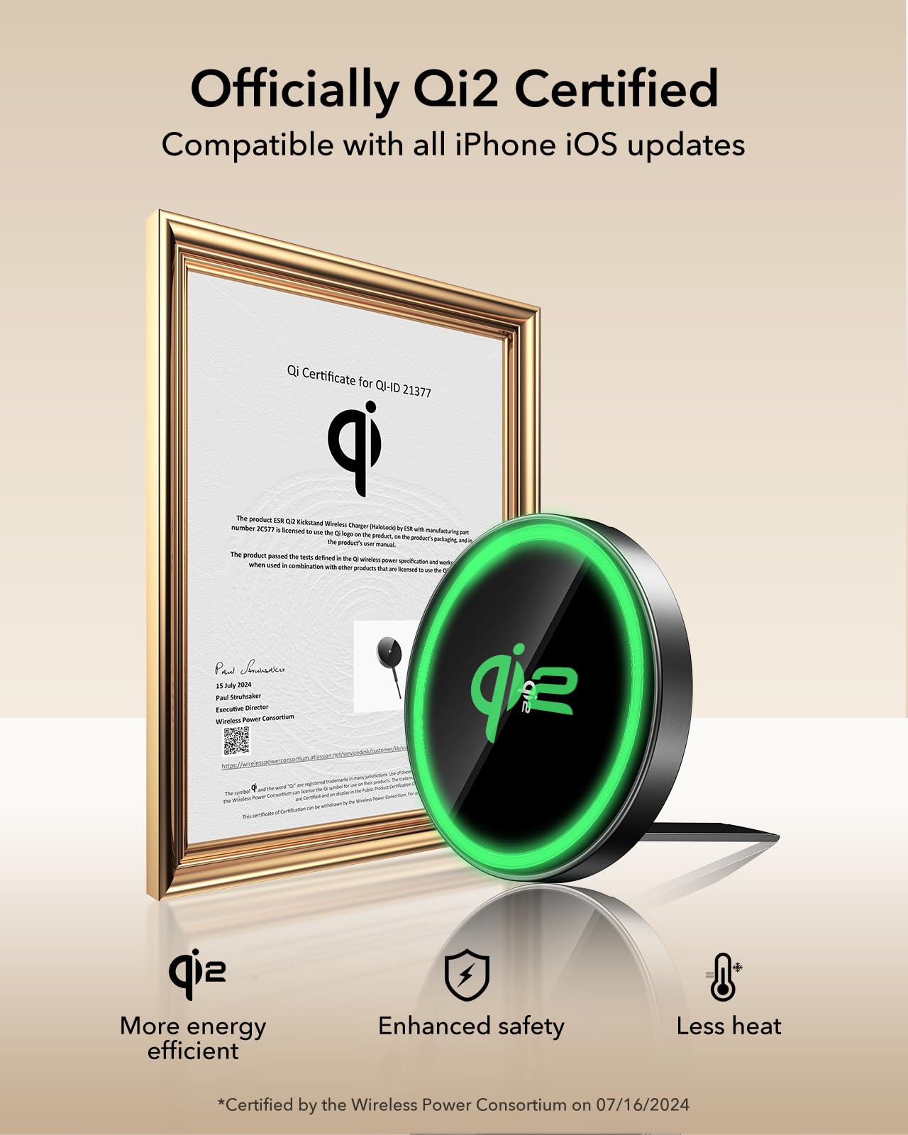 Foto 6 pulgar | Cargador Inalámbrico Esr Halolock Qi2 15w Para Iphone Y Airpods - Venta Internacional.