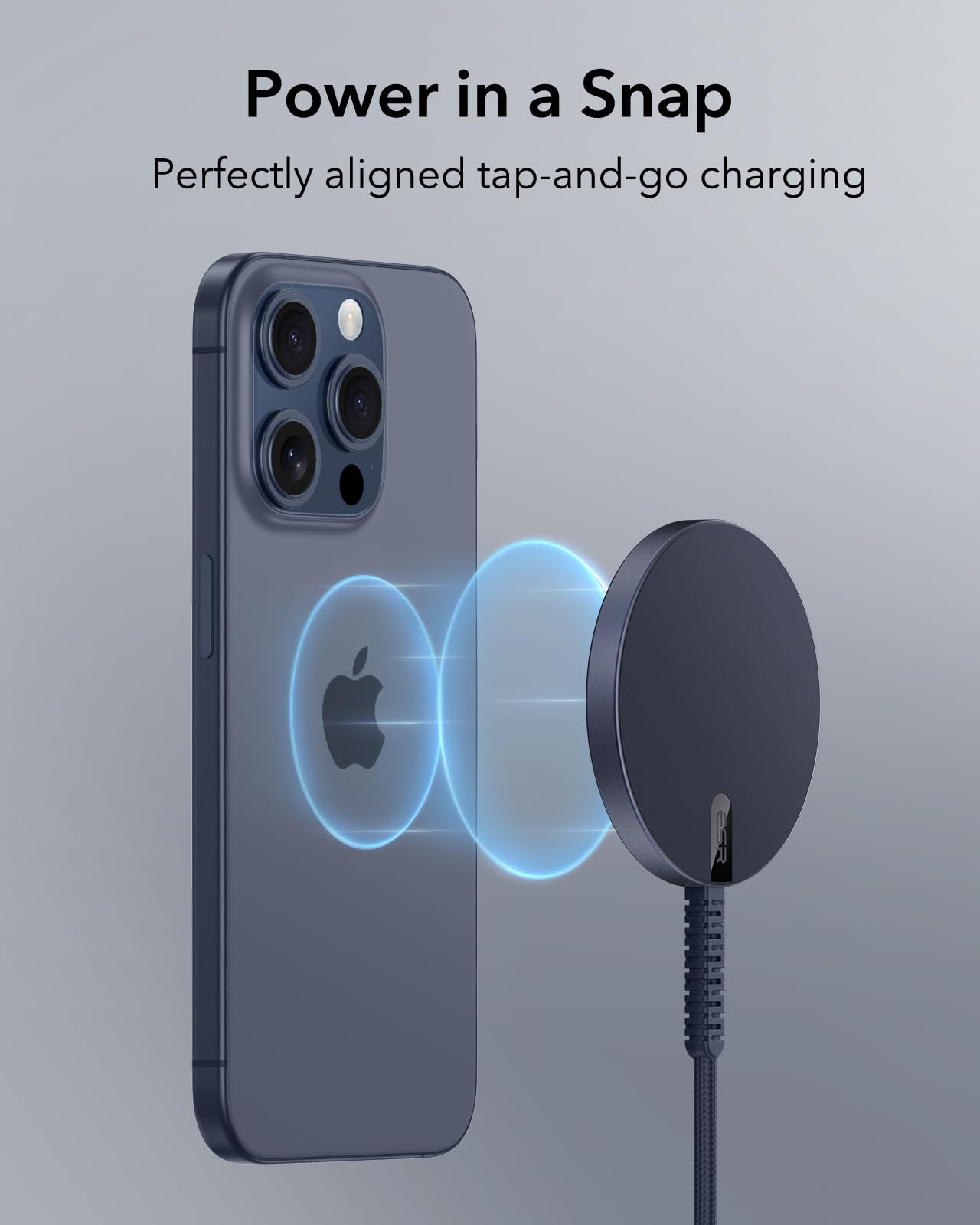 Foto 3 pulgar | Cargador Inalámbrico Esr Halolock Mini 15w Para Iphone Y Airpods - Venta Internacional.