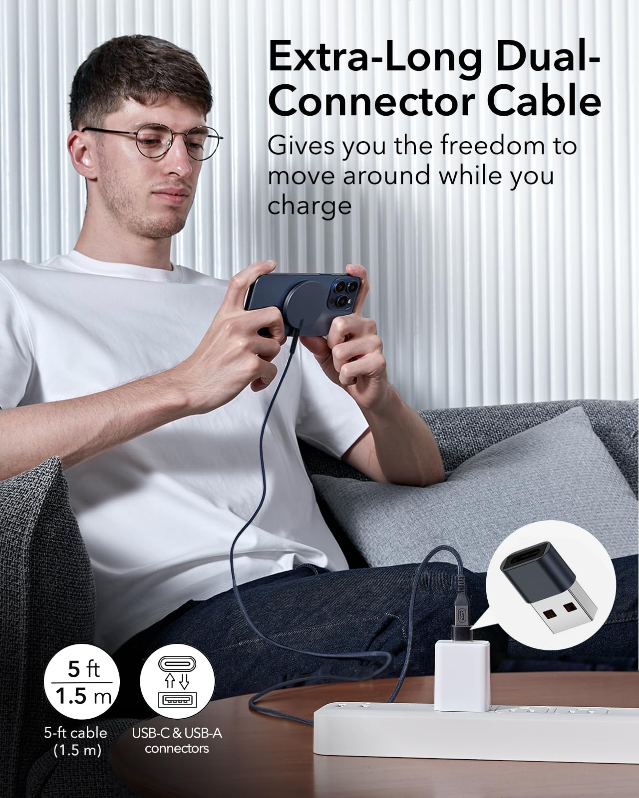 Foto 5 | Cargador Inalámbrico Esr Halolock Mini 15w Para Iphone Y Airpods - Venta Internacional.
