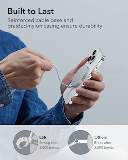 Foto 3 | Cargador Inalámbrico Esr Magsafe 15w Para Iphone 16 Pro Max Silver - Venta Internacional.