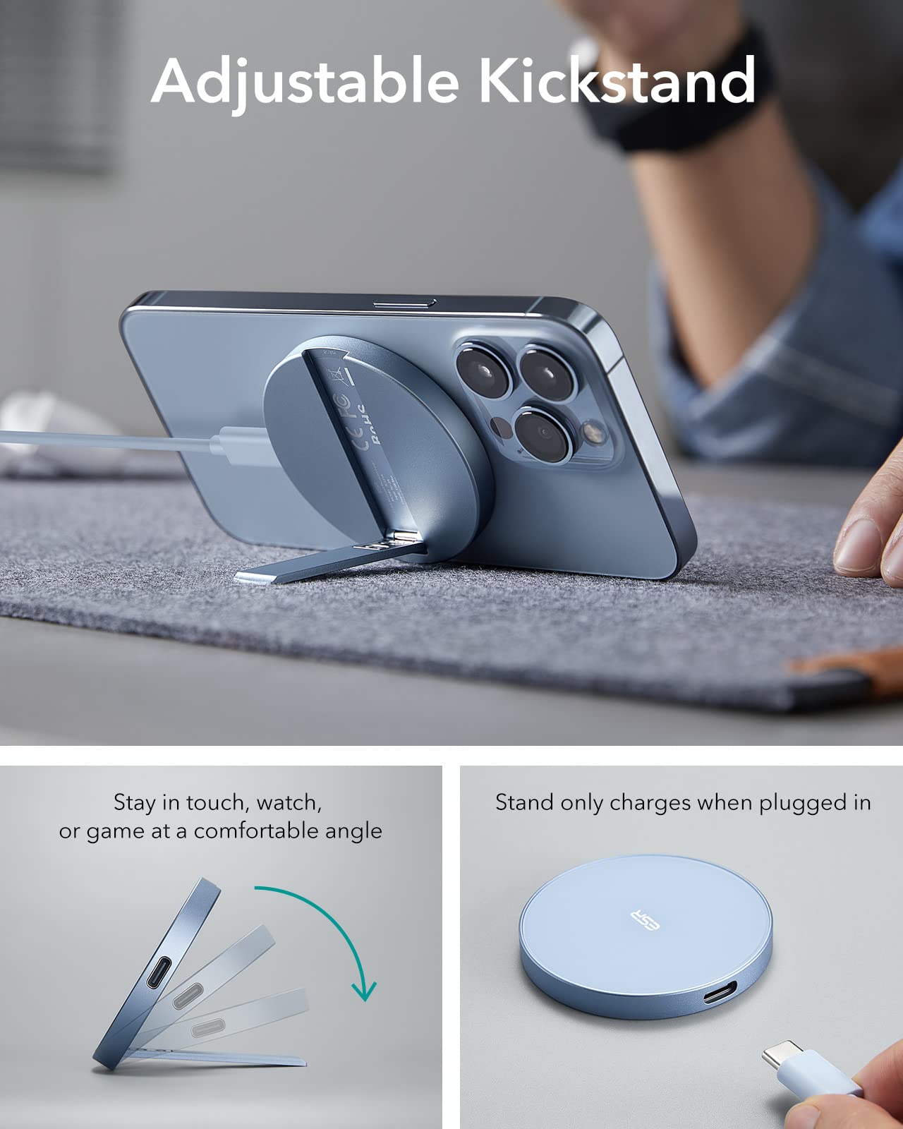 Foto 6 pulgar | Cargador Inalámbrico Esr Magsafe Para Iphone 16/15/14/13/12 Y Airpods - Venta Internacional.