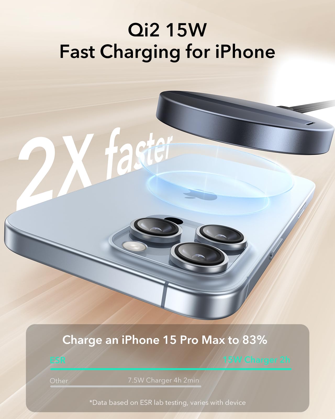Foto 4 pulgar | Cargador Inalámbrico Esr Halolock Qi2 15w Para Iphone Y Airpods - Venta Internacional.
