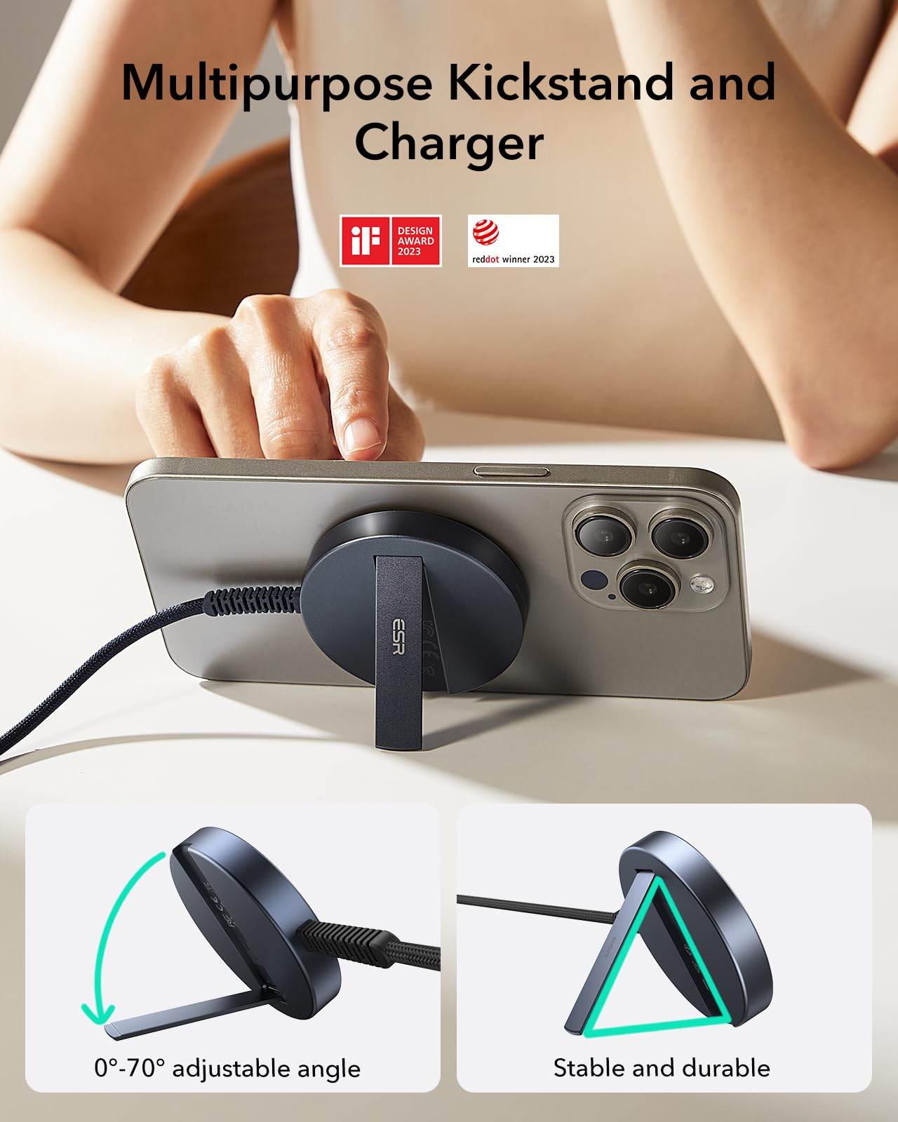 Foto 5 pulgar | Cargador Inalámbrico Esr Halolock Qi2 15w Para Iphone Y Airpods - Venta Internacional.
