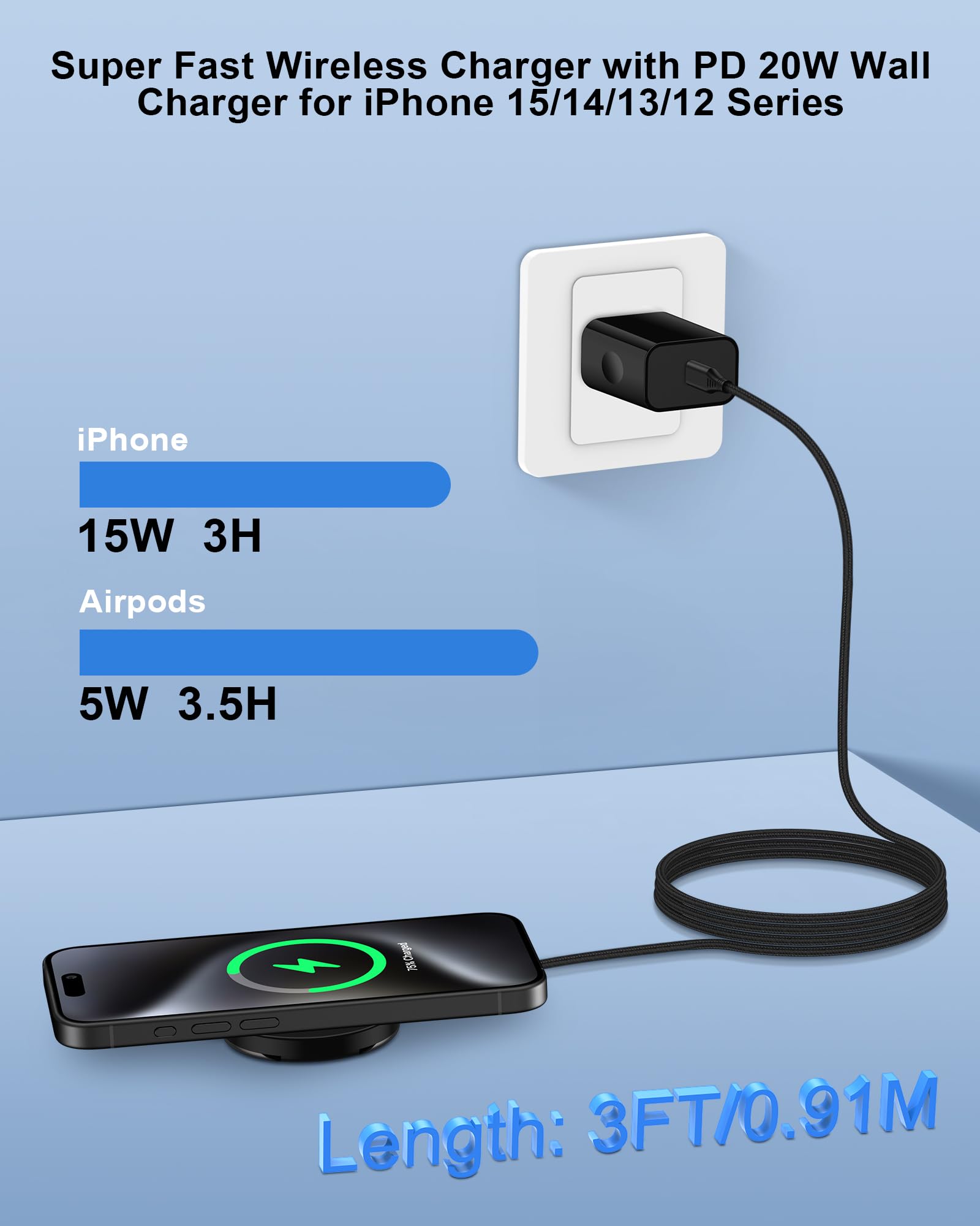 Foto 5 pulgar | Cargador De Teléfono Inalámbrico Ailkin Qi Magsafe, Paquete De 2 Con Pd20w - Venta Internacional.